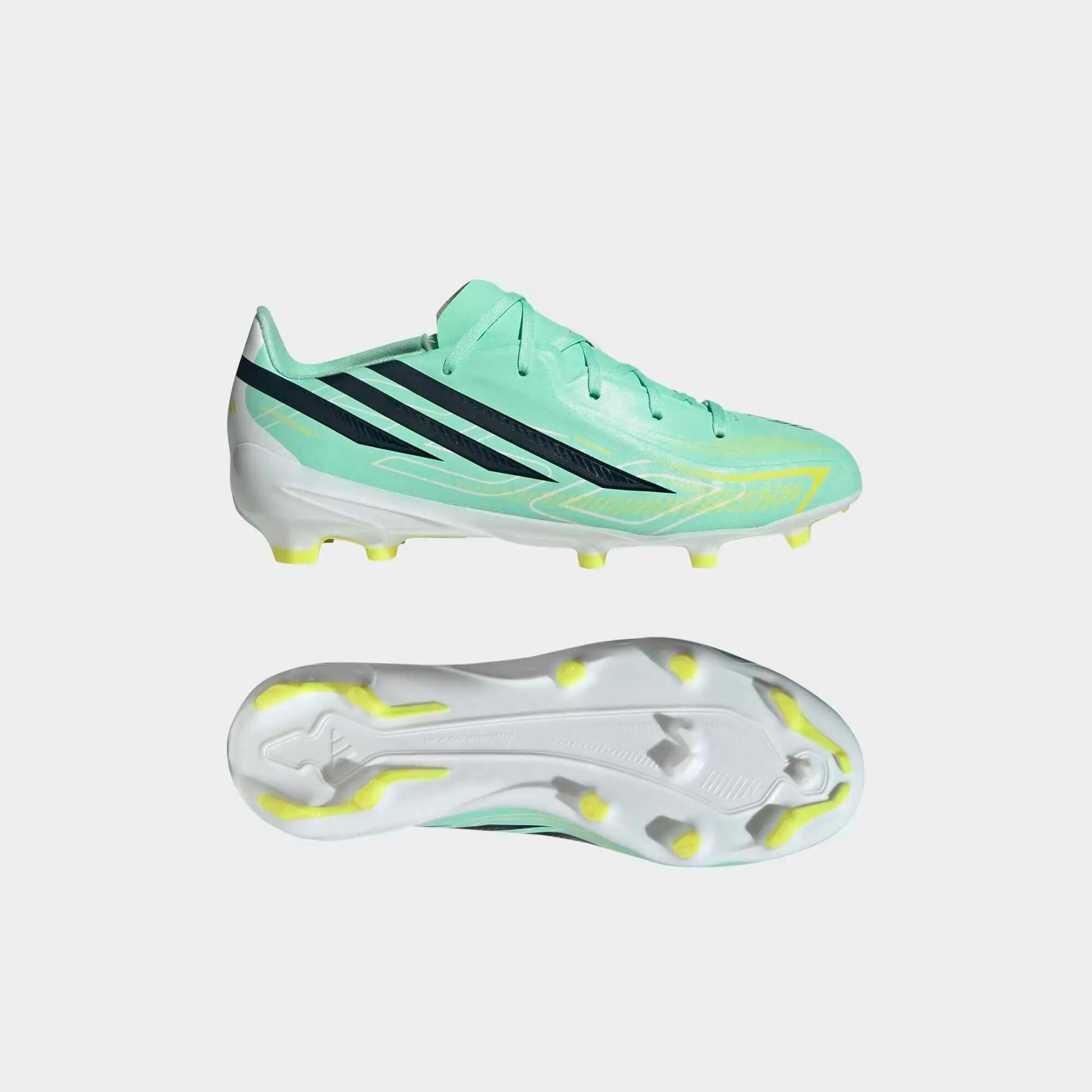Scarpe calcio bambino ADIDAS F50 HYPERFAST LEAGUE FG/MG verdi 3/9