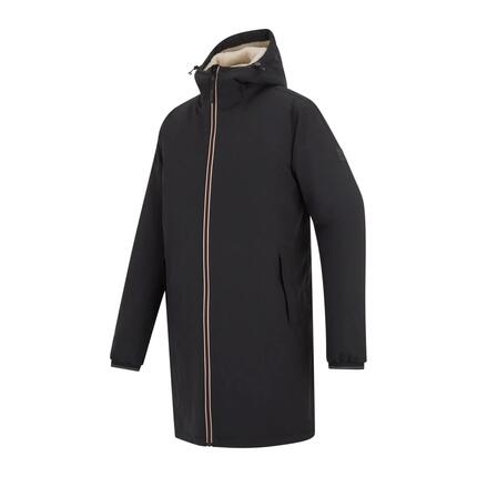 Veste longue sherpa noir homme imperméable et chaude