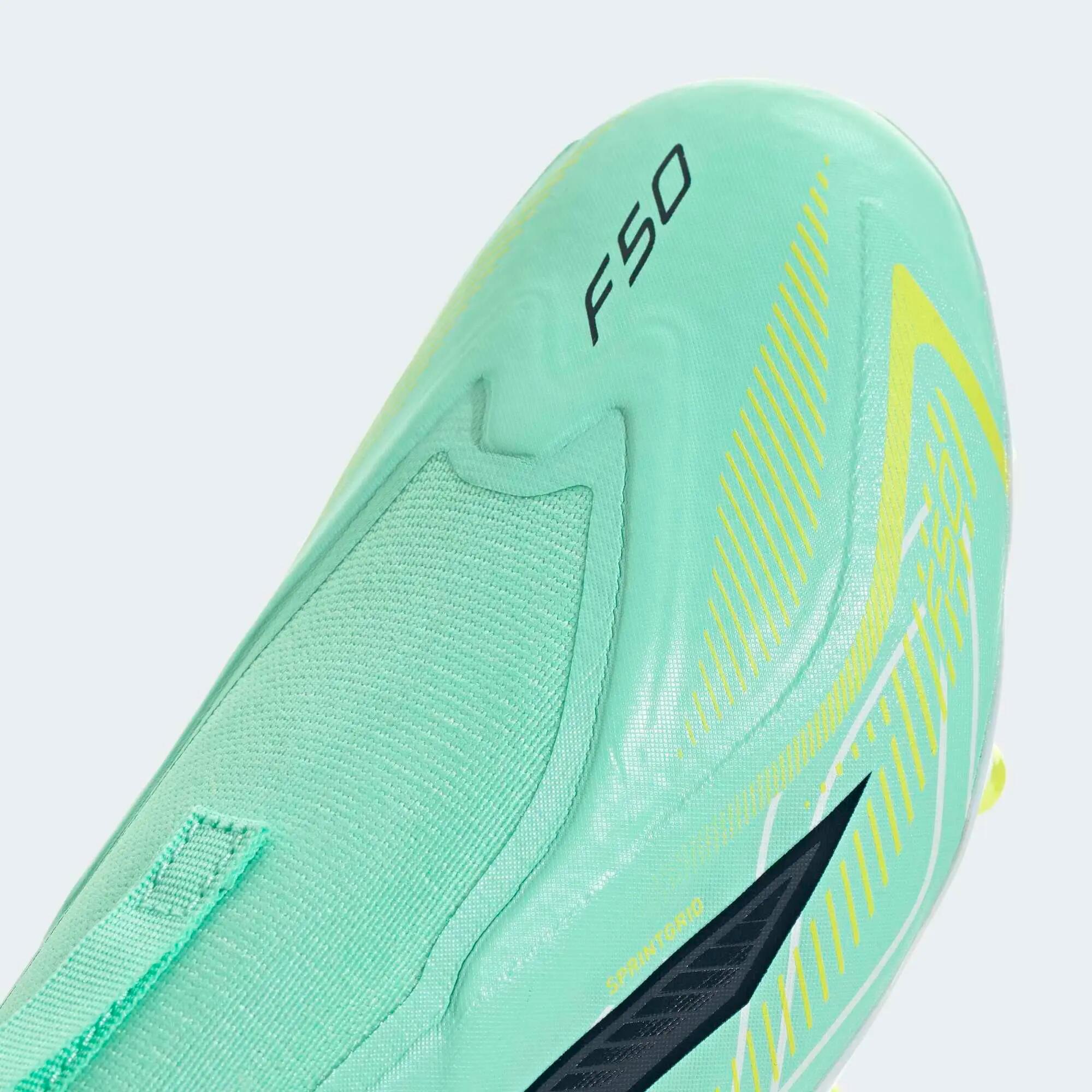 Scarpe calcio bambino ADIDAS F50 HYPERFAST LEAGUE FG/MG verdi 2/9