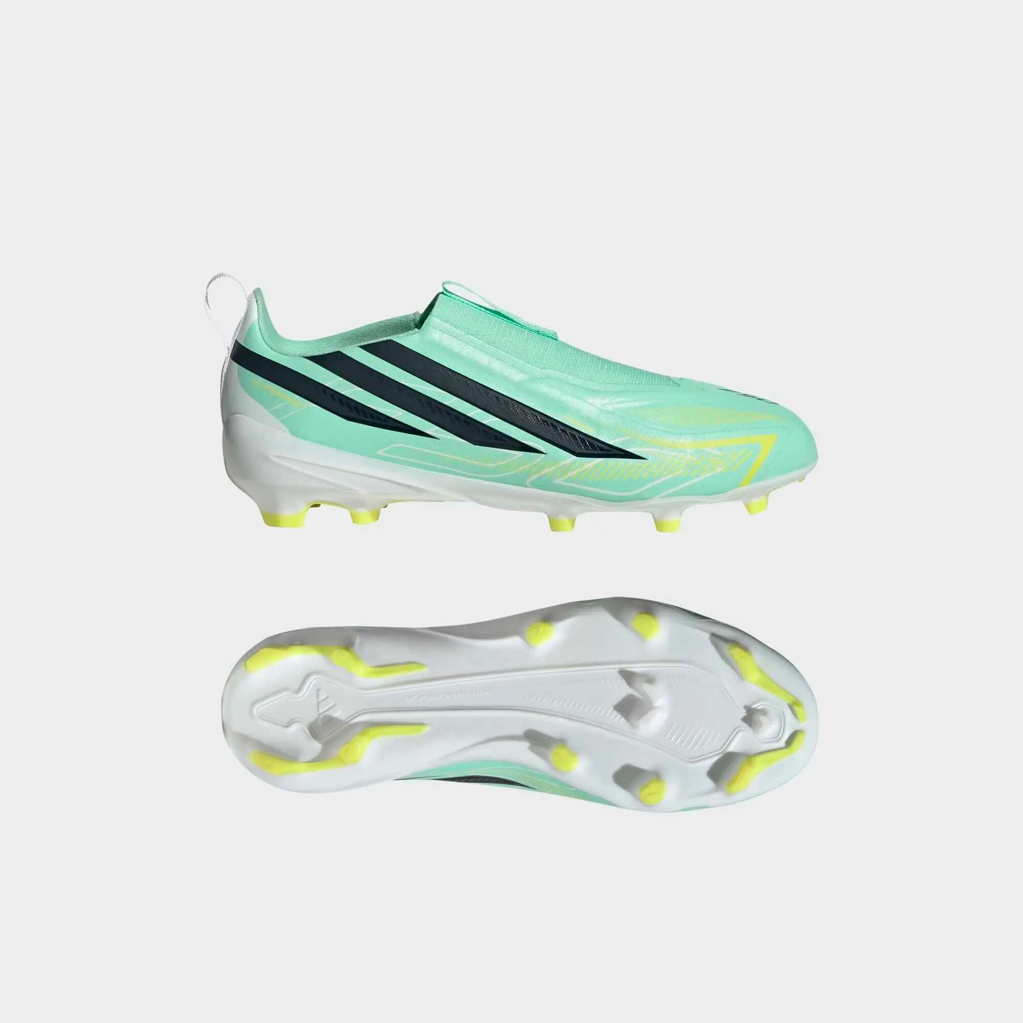 Scarpe calcio bambino ADIDAS F50 HYPERFAST LEAGUE FG/MG verdi 3/9