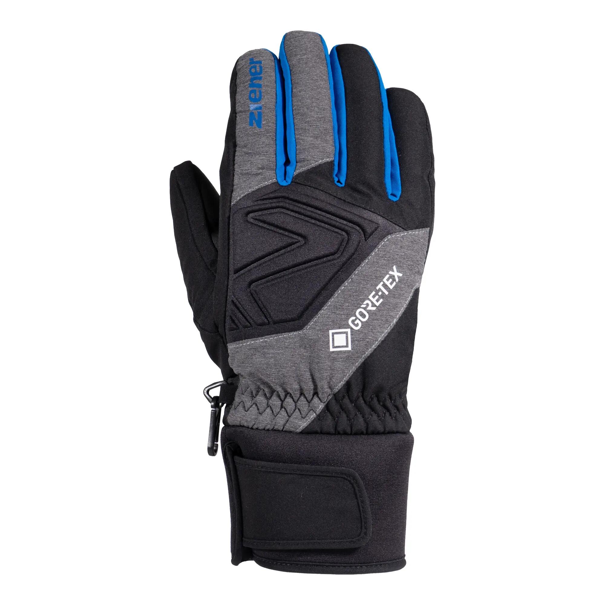 Guanti sci adulto Ziener Sarriki GORE-TEX® nero e blu 2/3