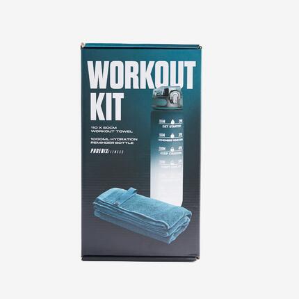 Pack fitness avec gourde 1L et serviette, vert