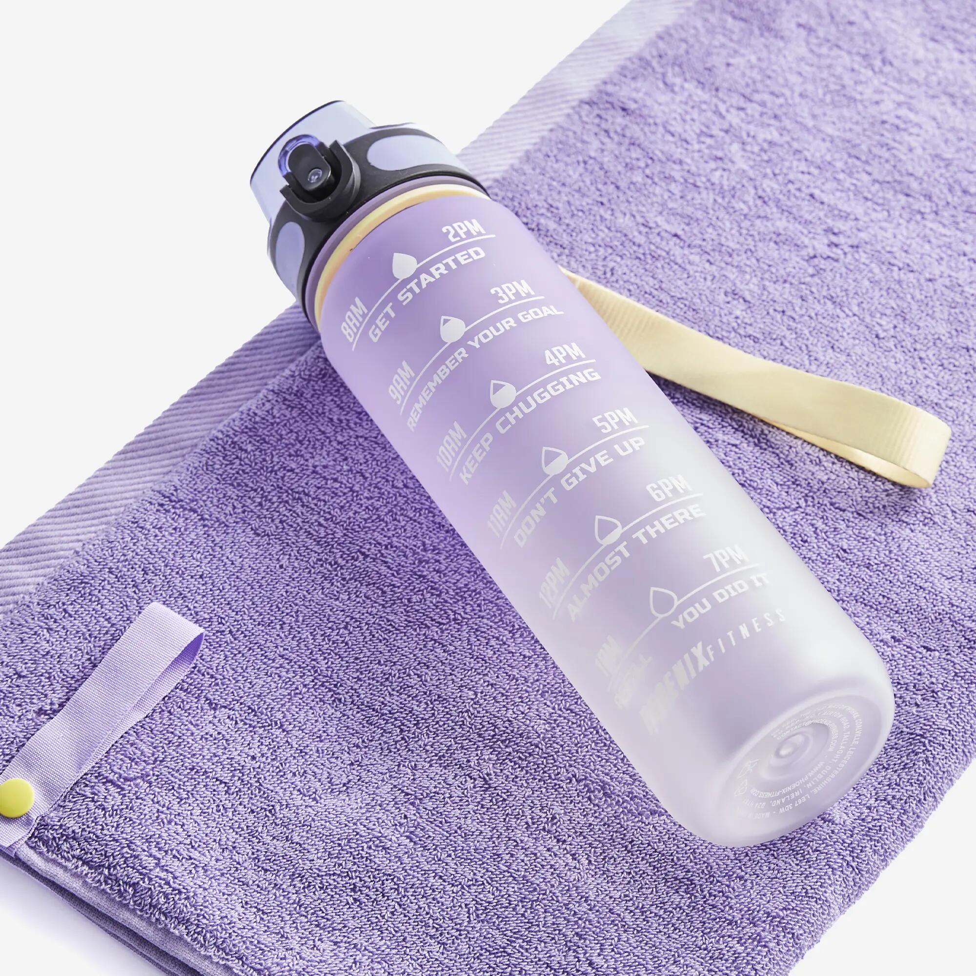 Pack fitness avec gourde 1L et serviette, violet 2/14
