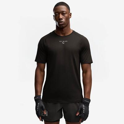 T-shirt nera Puma uomo palestra HYROX regular fit traspirante