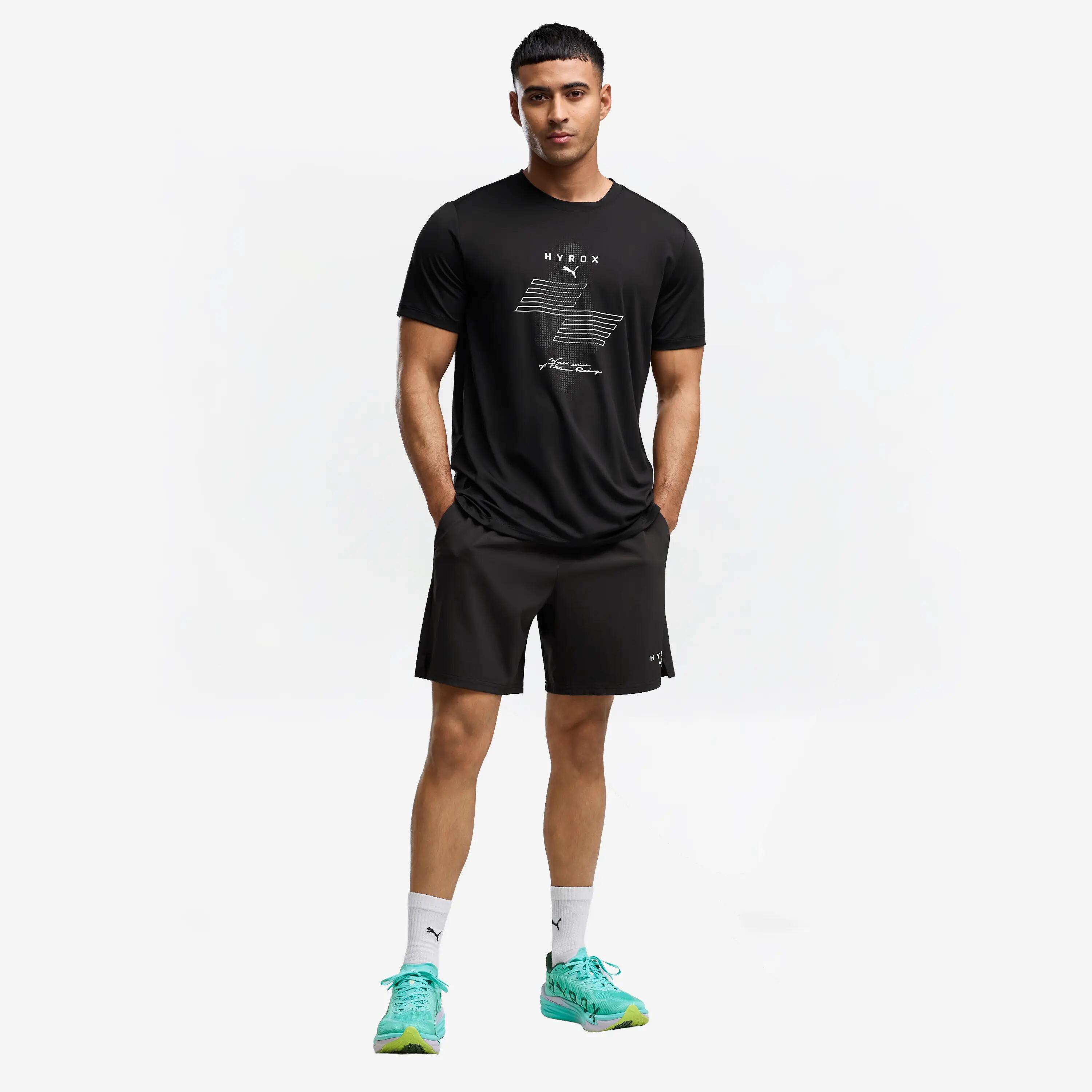 Short de fitness Hyrox léger, noir 3/5