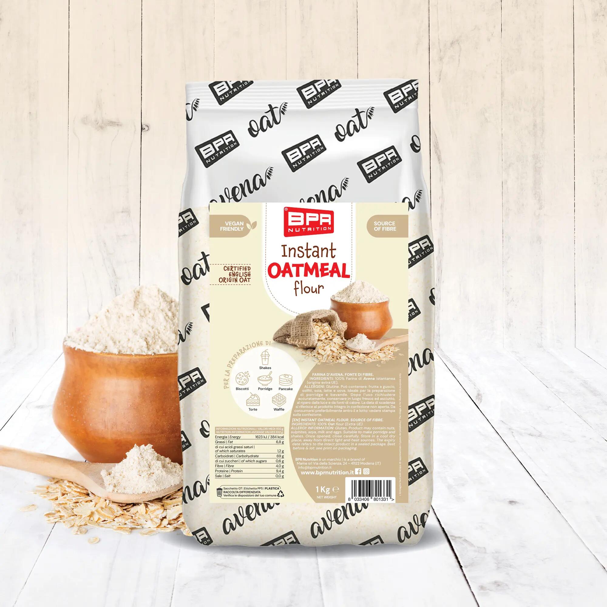Farina di fiocco d'avena istantanea BPR neutro 1 KG 2/2