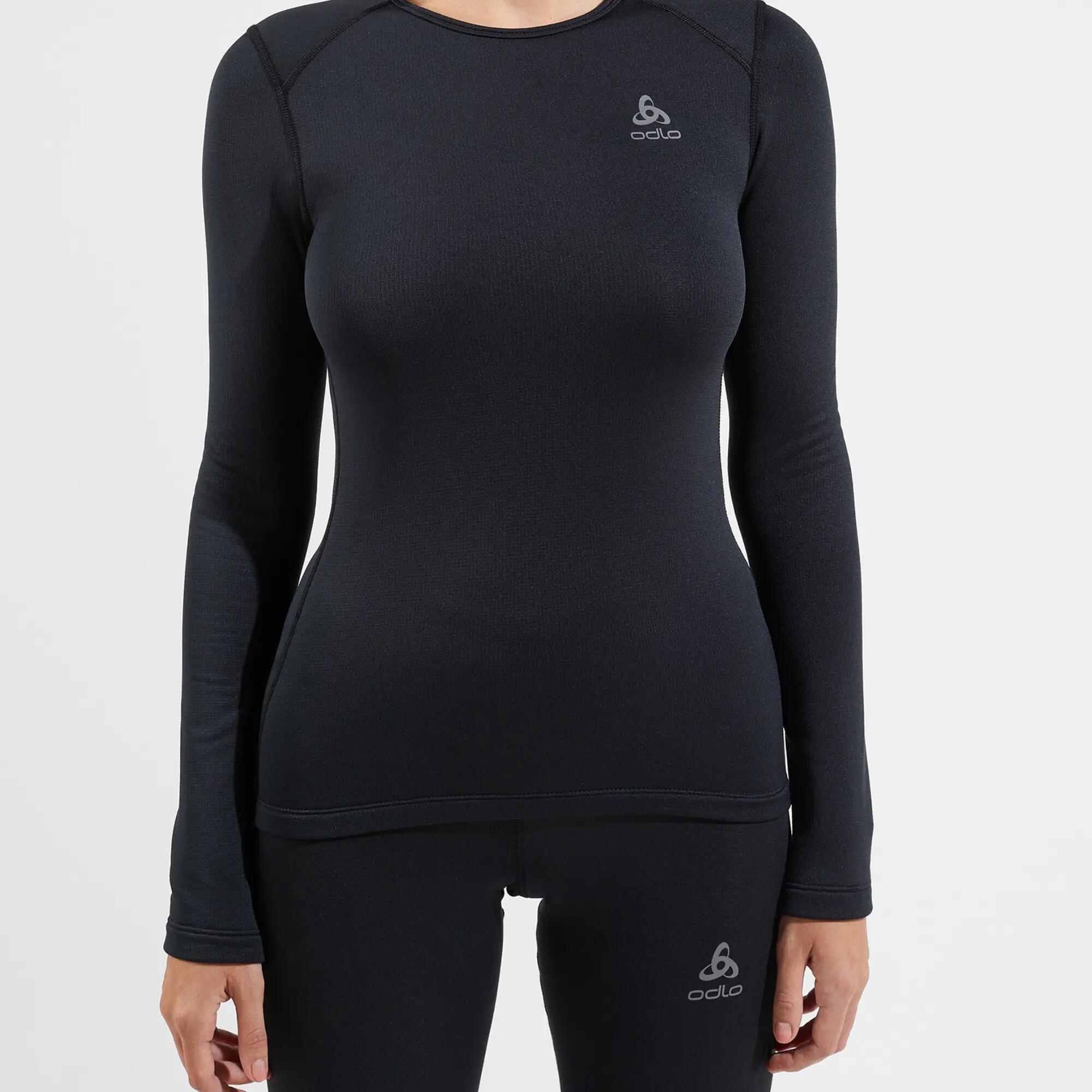 Unterwäsche Funktionsshirt Damen - Odlo Active Warm schwarz 4/5