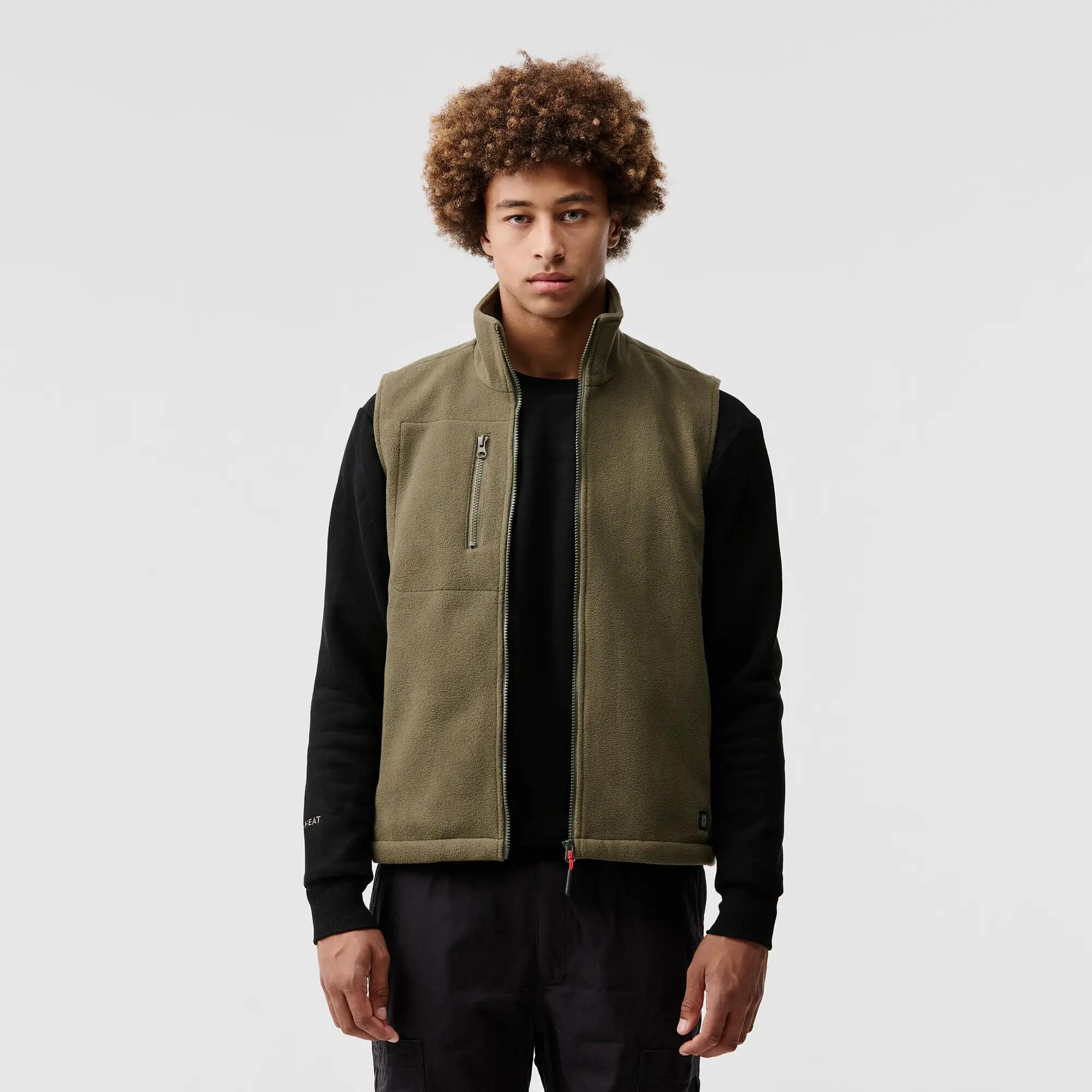 Gilet polaire chauffant sans manches 5 zones - Randonnée, chasse, ville - Homme 3/8
