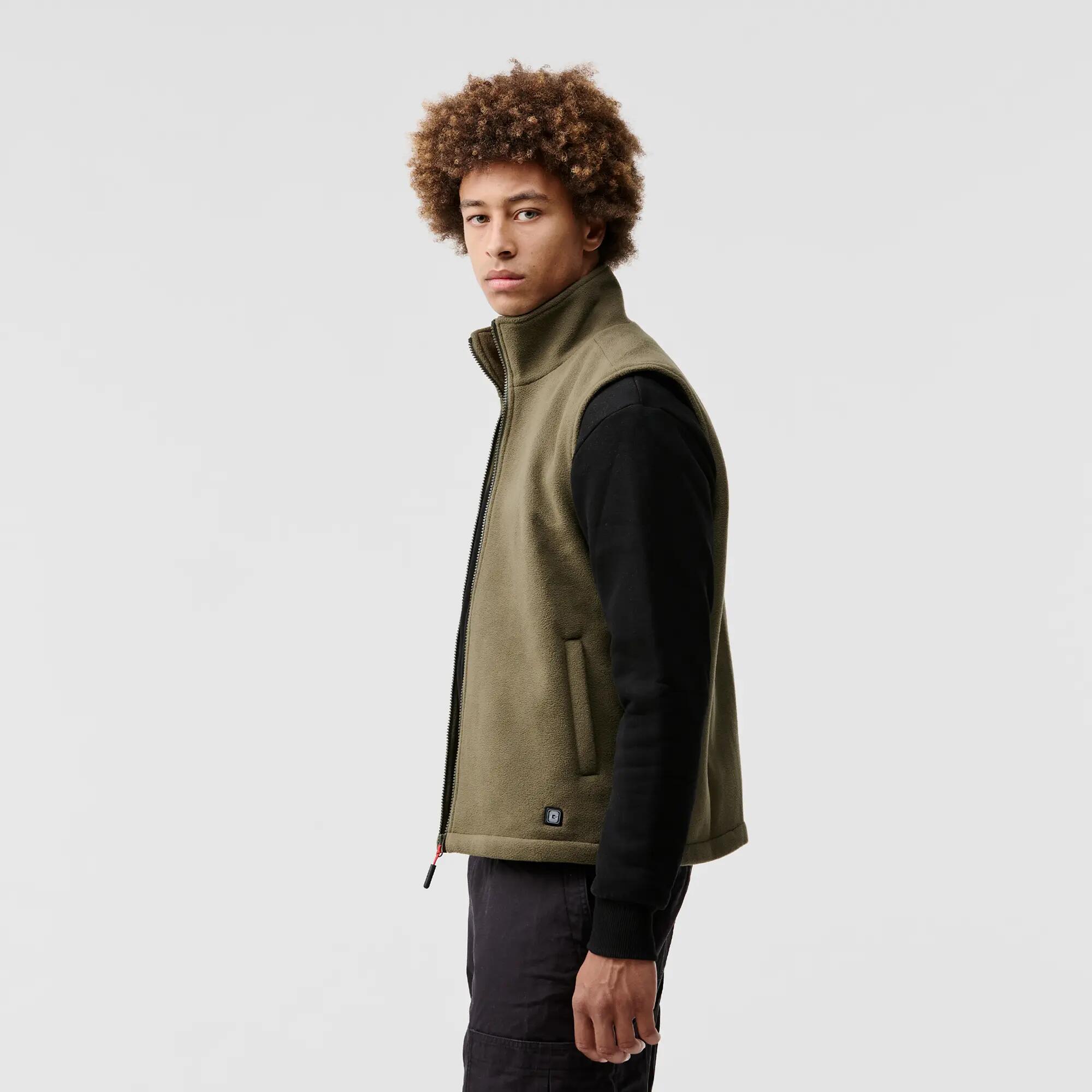 Gilet polaire chauffant sans manches 5 zones - Randonnée, chasse, ville - Homme 7/8