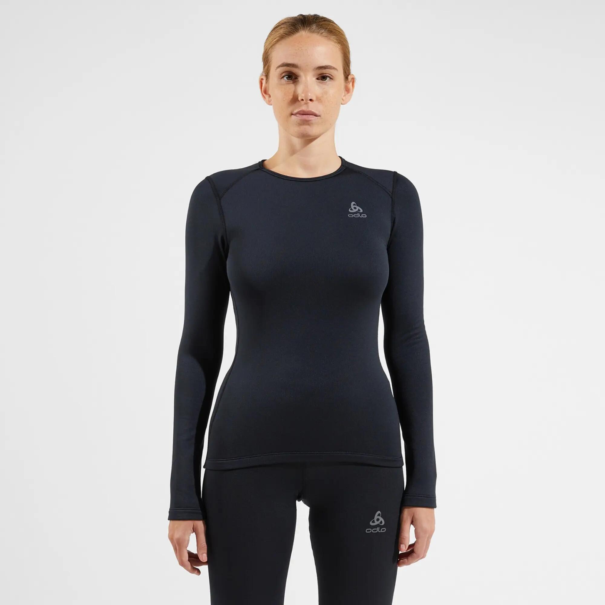 Sous-vêtement thermique femme, ODLO Active Warm haut noir 1/4
