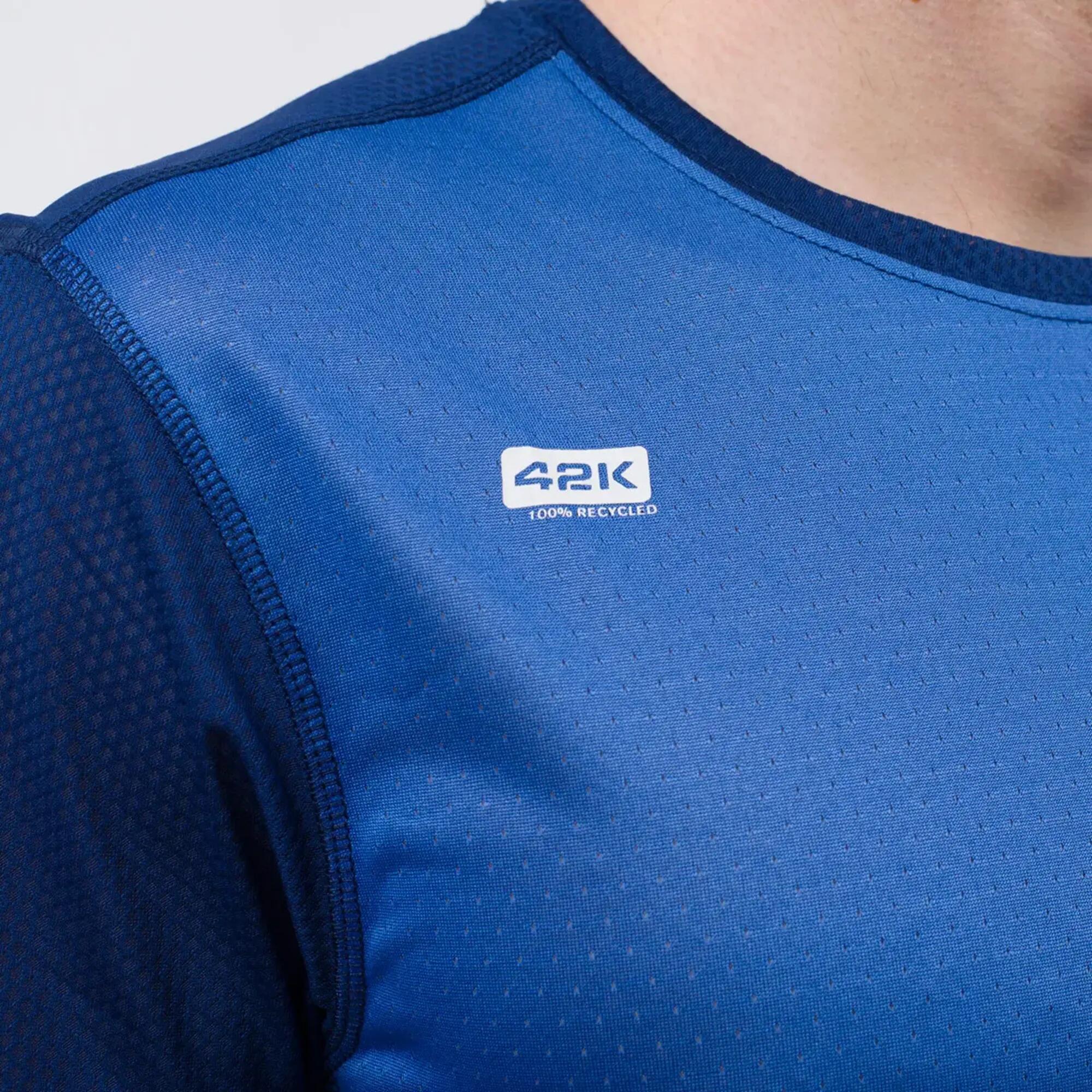 Camiseta Running Reciclada hombre 42K Dual Flow Azul Marino 2/4