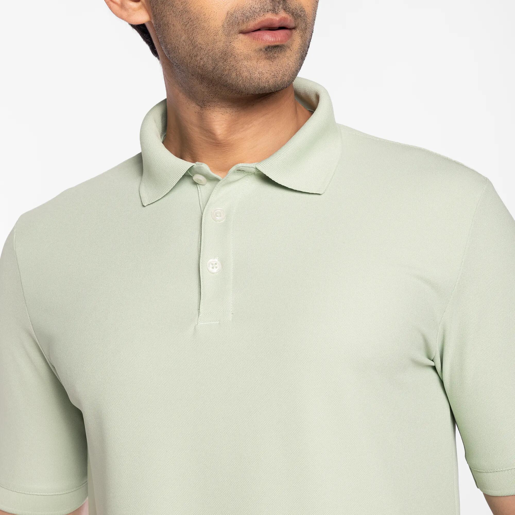 Men's golf Quick Dry polo shirt, WW100 Pista Green -  3