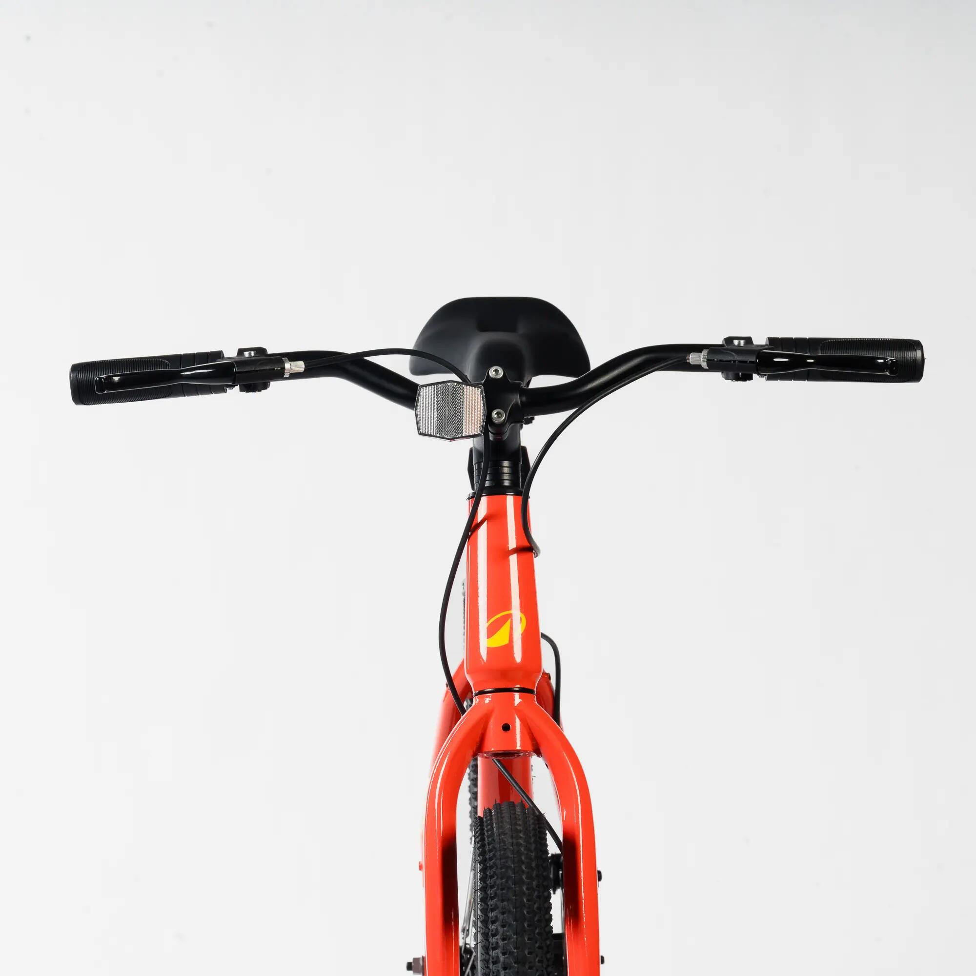 Rockrider EXPLORE 20 High Frame Single-Speed Mountain Bike, Mechanical Disc Brake, 27.5" Wheels - Flame Orange -  5