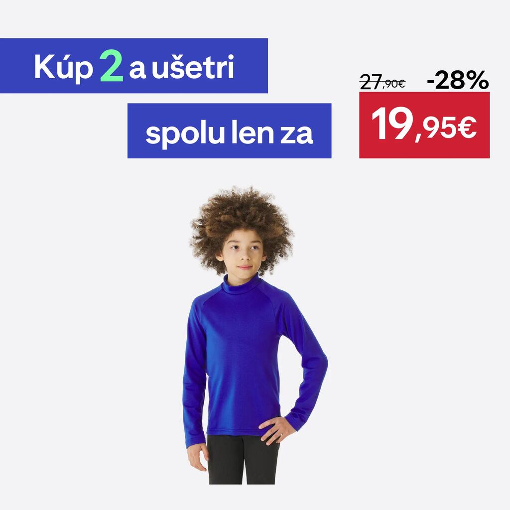 Detské lyžiarské termotričko BL 500 4 - 14 rokov modré