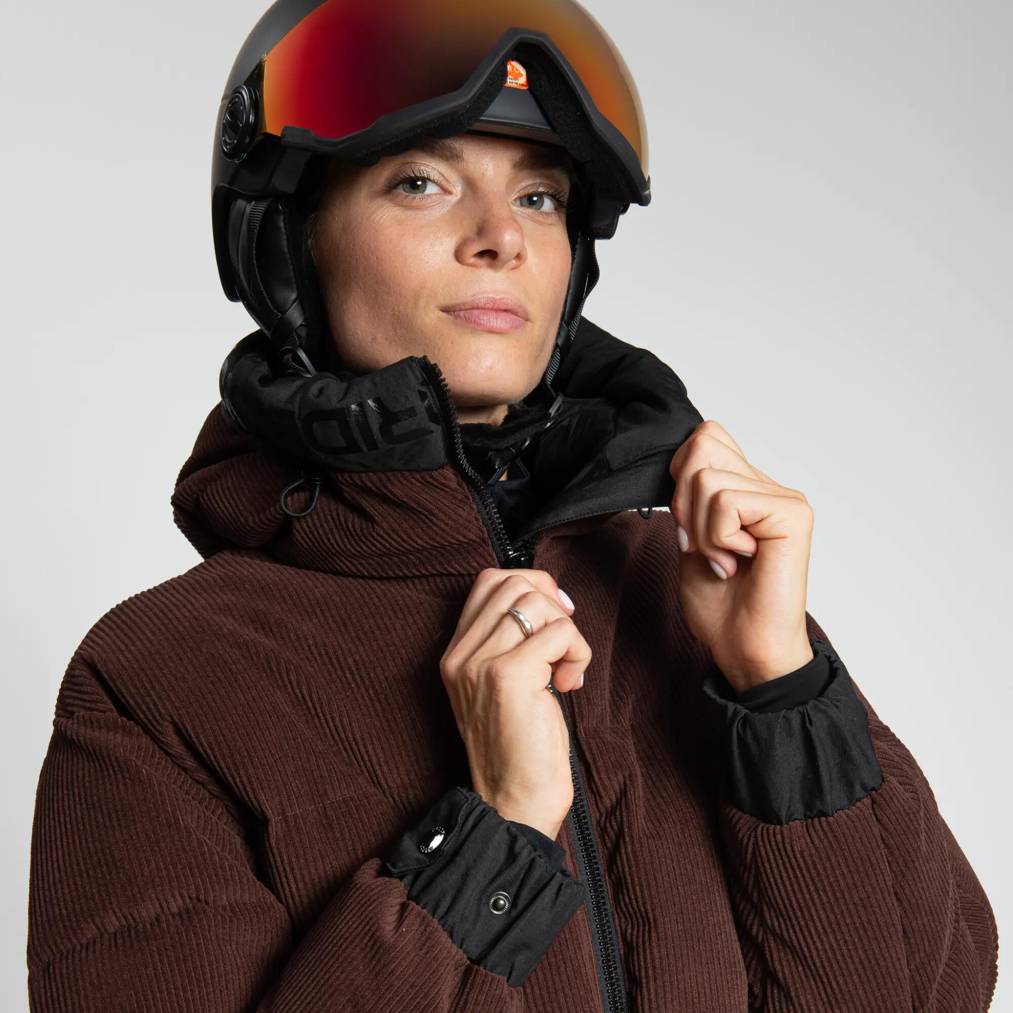 Giacca sci donna Rock Experience Epic ride Velluto marrone nero 8/8