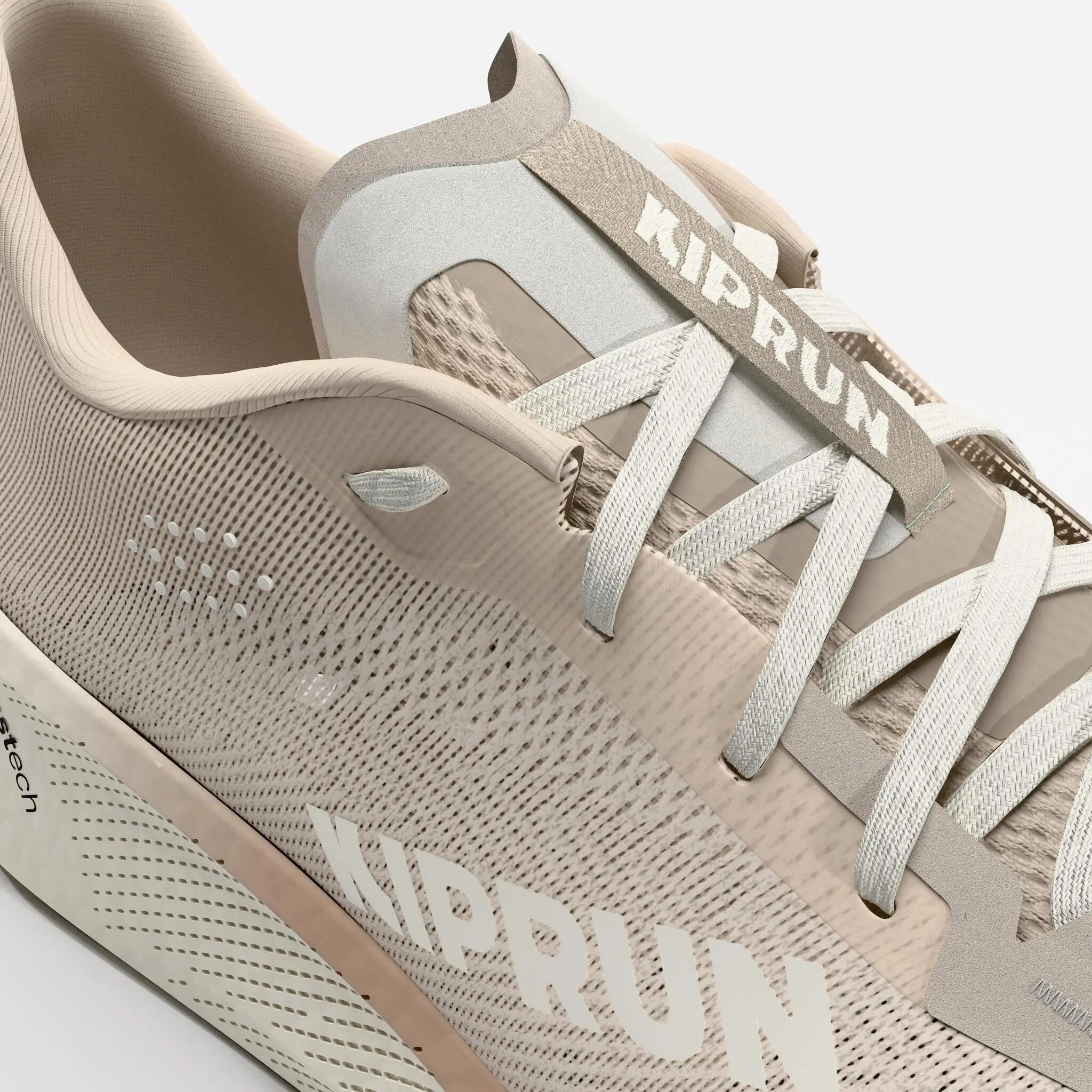 Zapatillas running carretera mujer, Kiprun Kipride beige 7/7