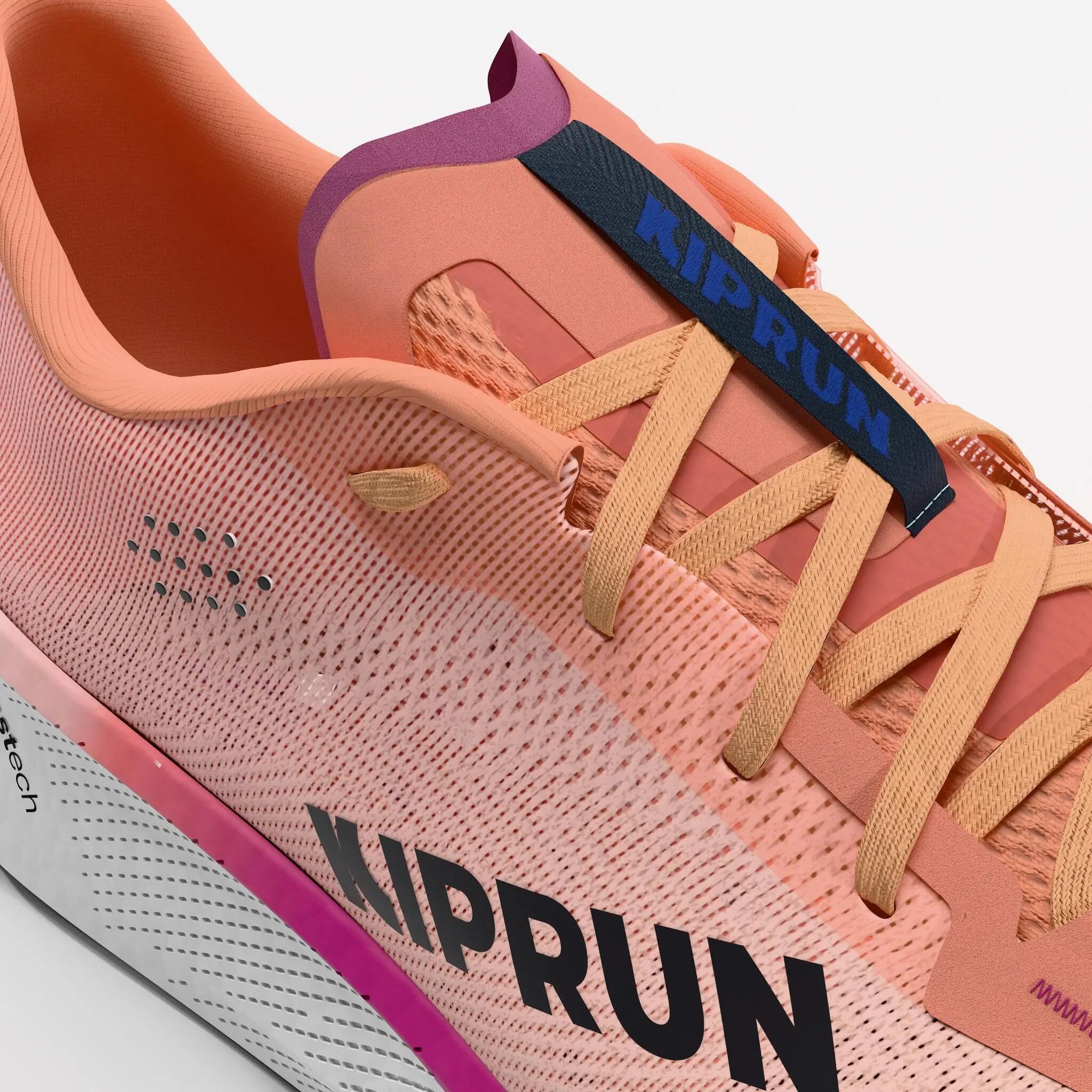 Chaussures running route femme, Kiprun Kipride Pomelo 10/12