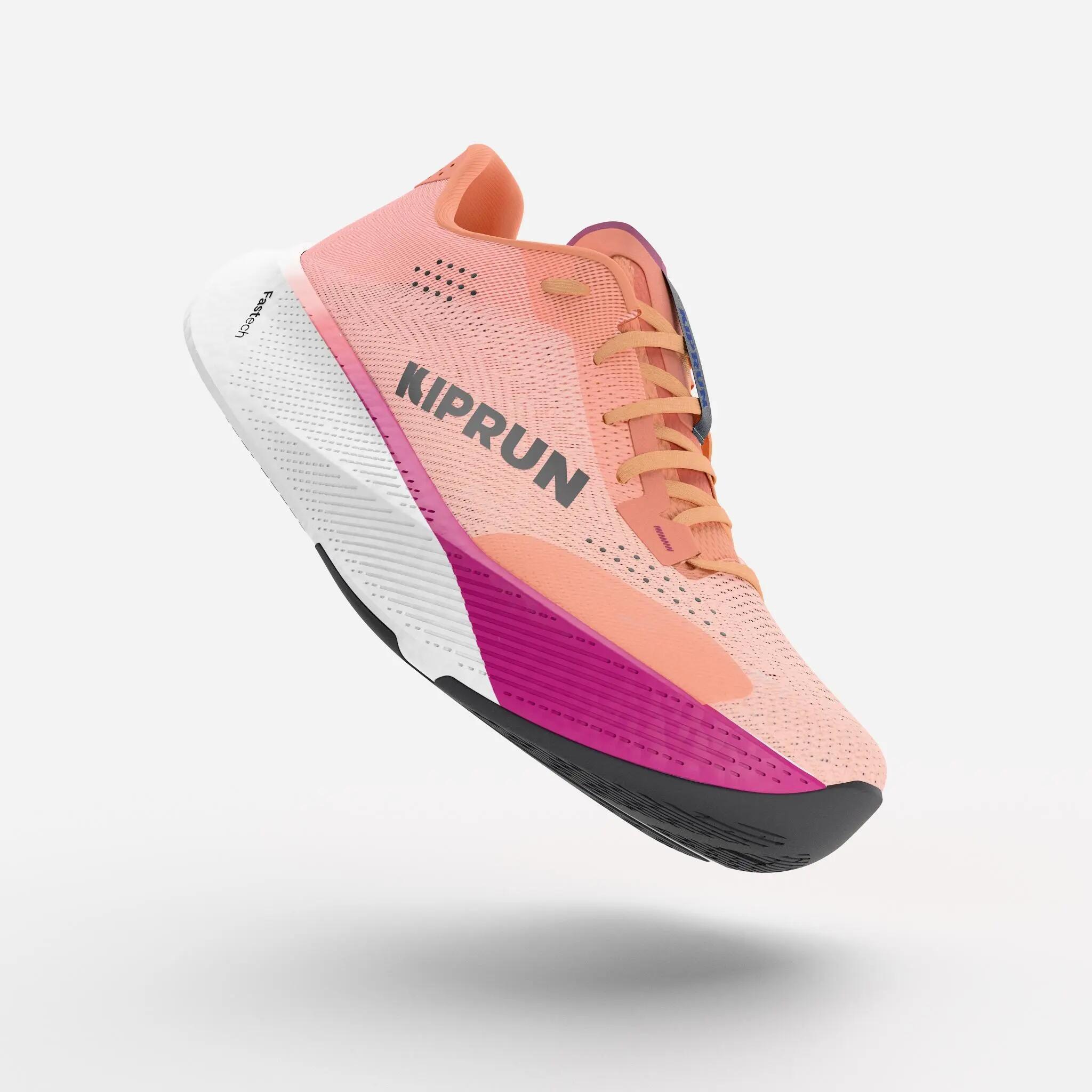 Chaussures running route femme, Kiprun Kipride Pomelo 6/12