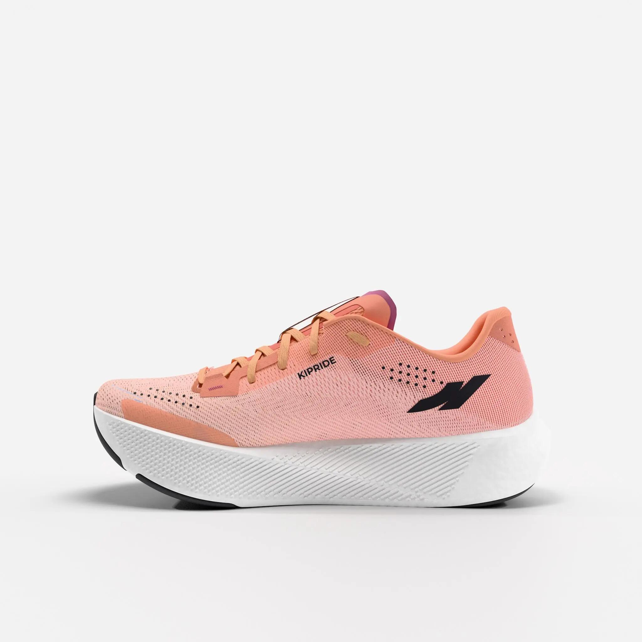 Chaussures running route femme, Kiprun Kipride Pomelo 2/12