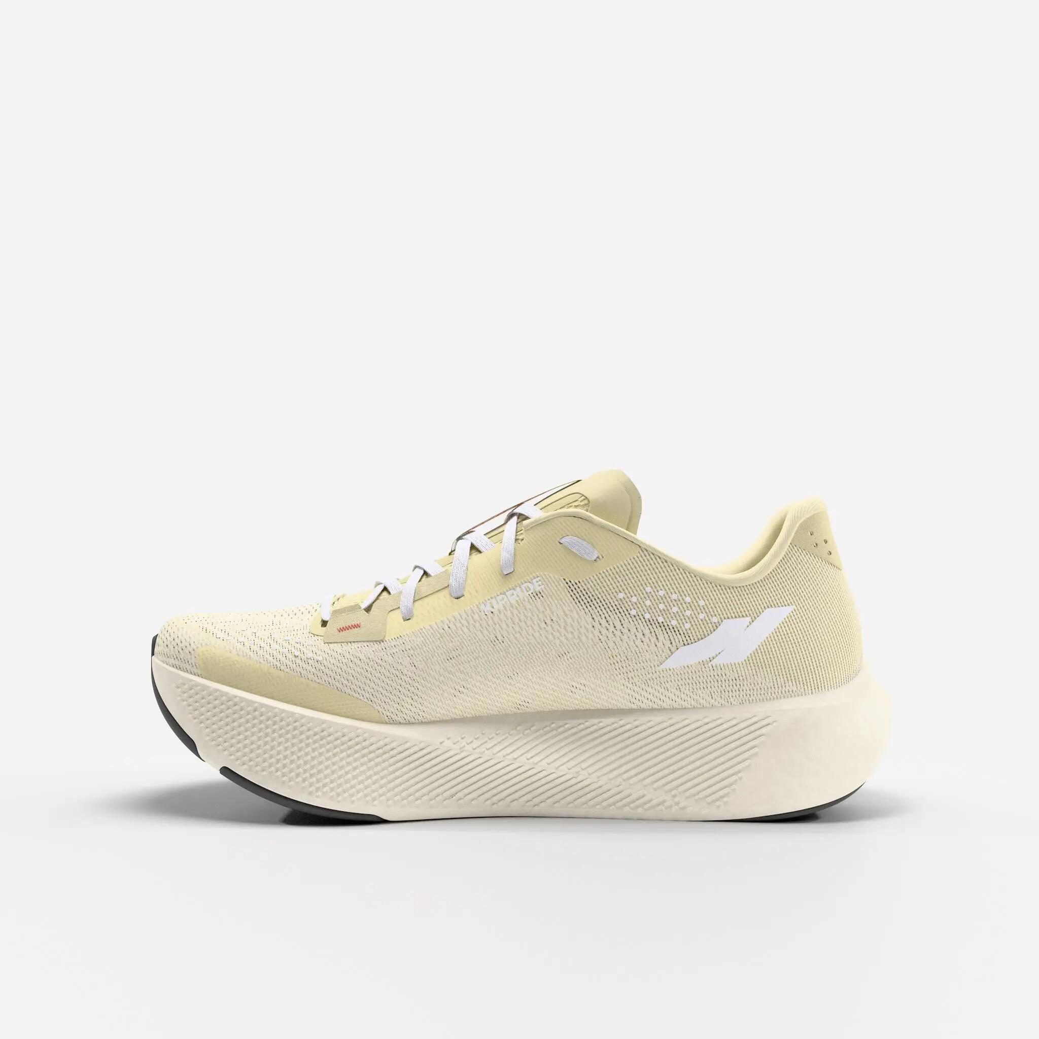 Zapatillas running carretera mujer, Kiprun Kipride amarillo  2/9