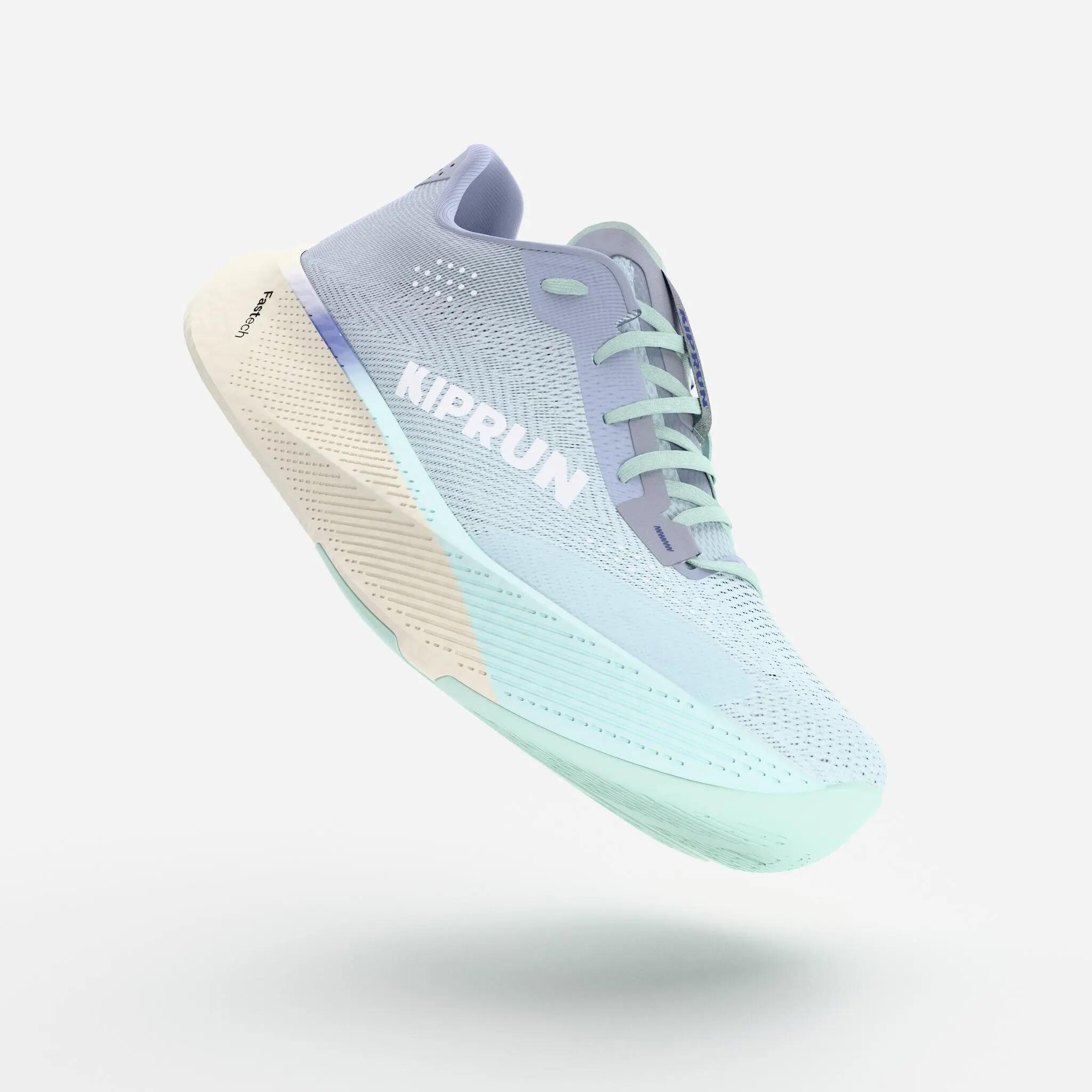 Zapatillas running carretera mujer, Kiprun Kipride azul 4/7