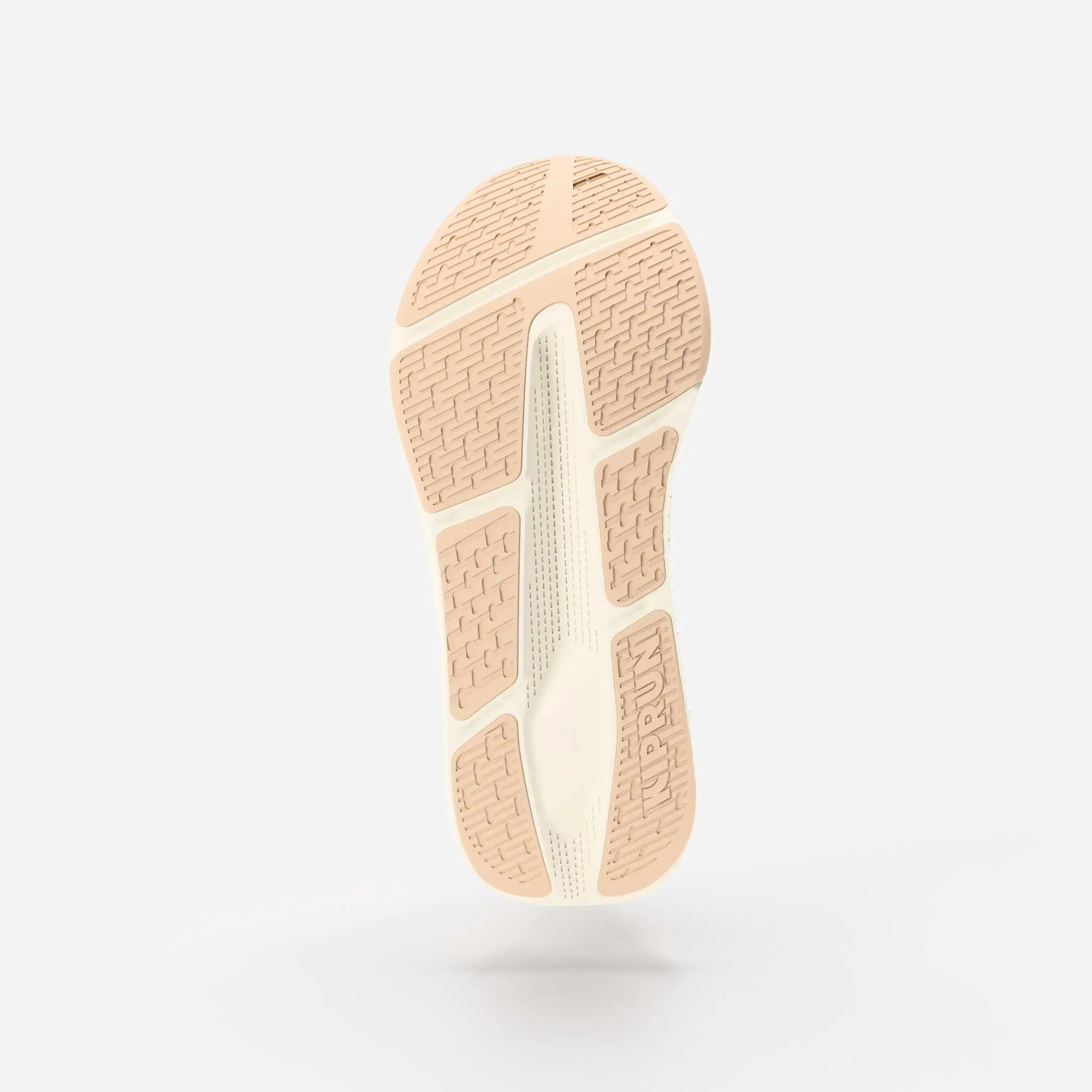 Zapatillas running carretera mujer, Kiprun Kipride beige 5/7