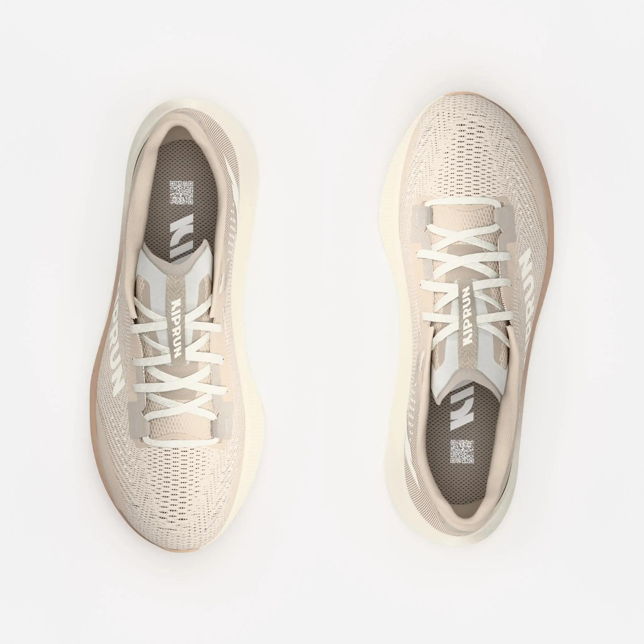 Zapatillas running carretera mujer, Kiprun Kipride beige 6/7