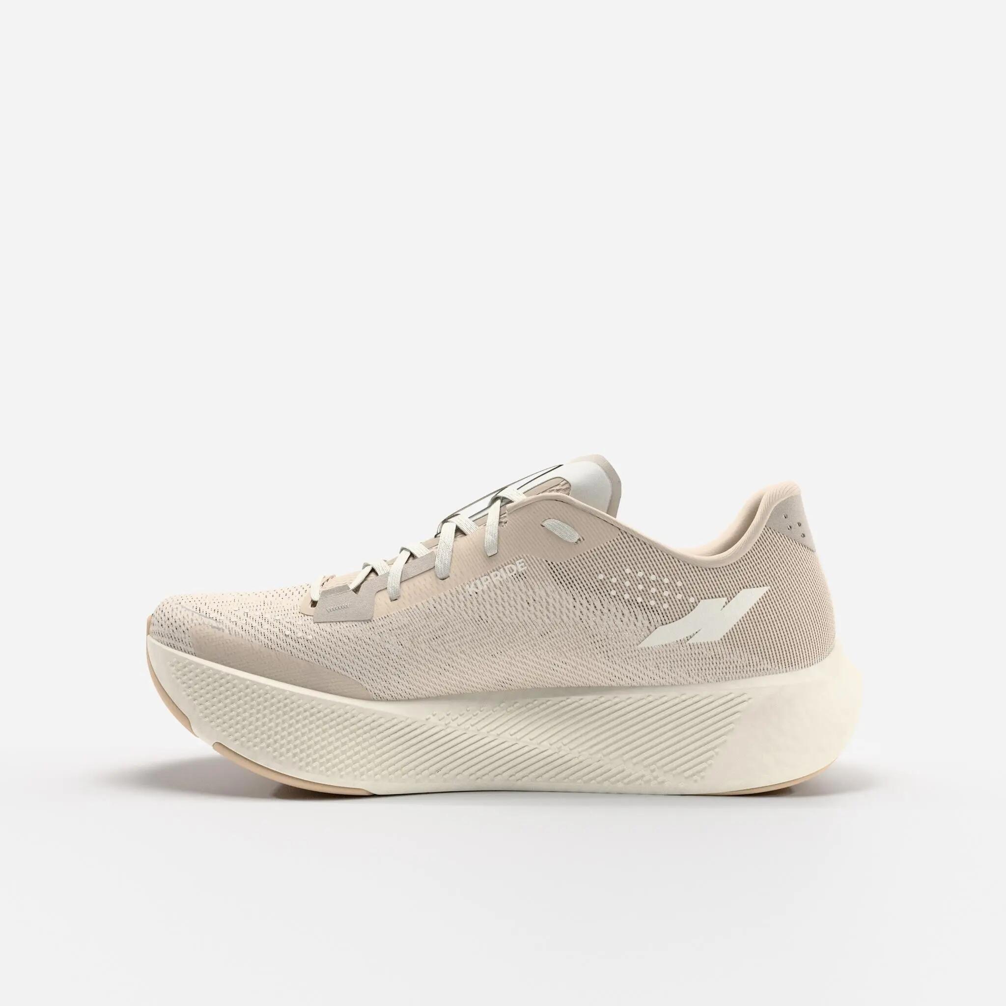 Zapatillas running carretera mujer, Kiprun Kipride beige 2/7