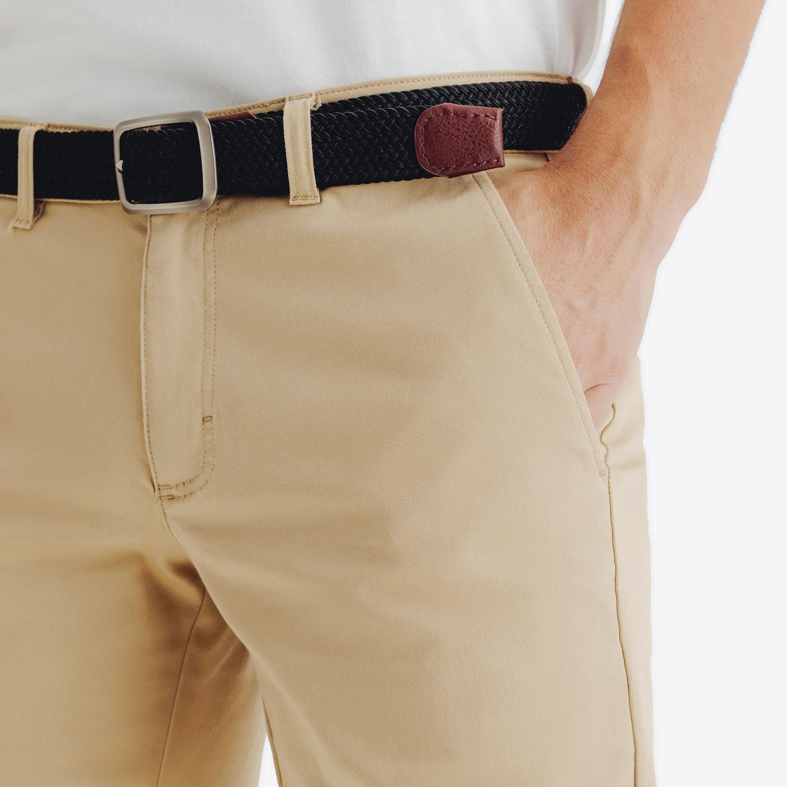 Men Golf Shorts MW500 Beige -  3