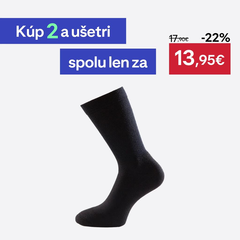 Cyklistické zimné ponožky 500 čierne
