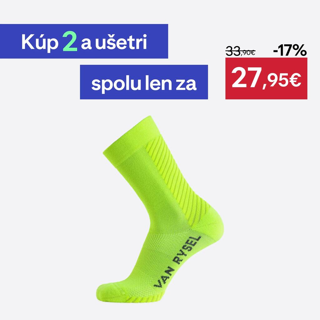 Zimné cyklistické ponožky EDR PrimaLoft® žlté