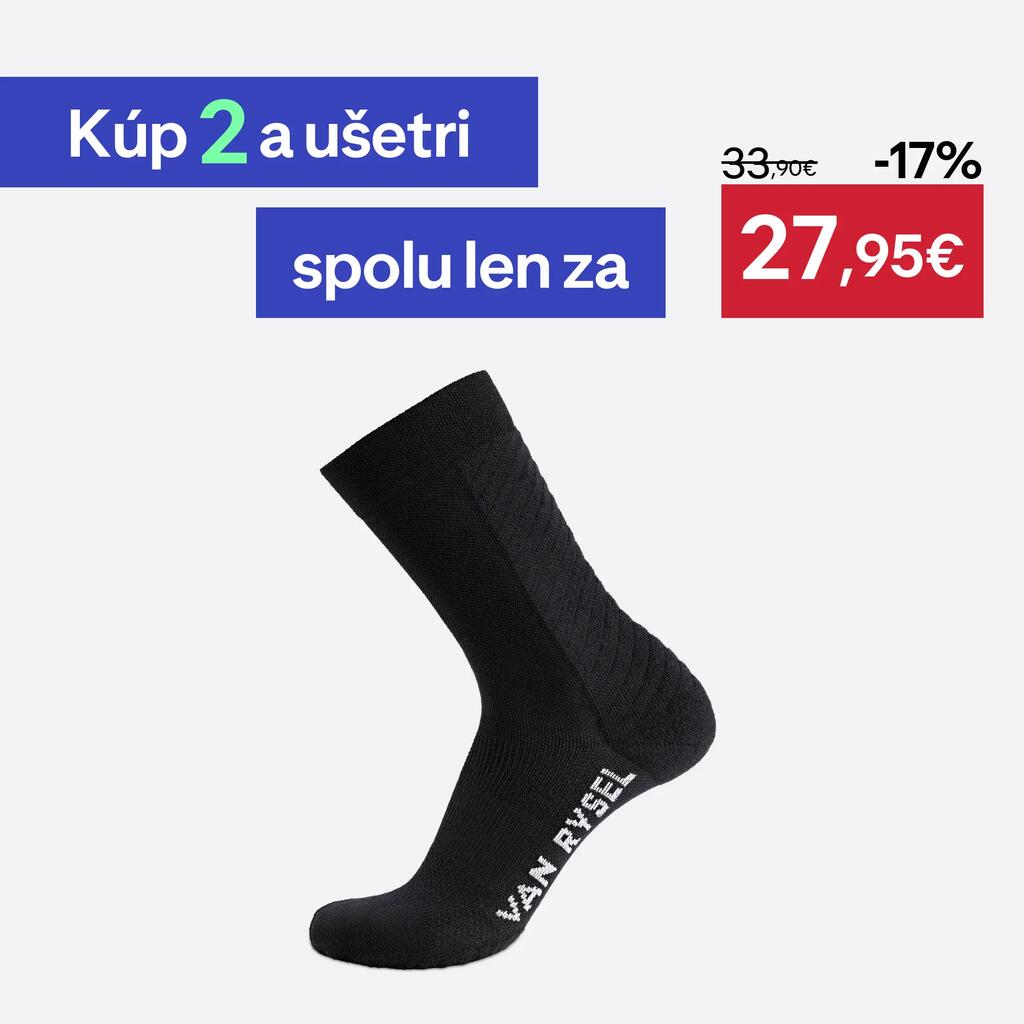 Zimné cyklistické ponožky EDR PrimaLoft® čierne