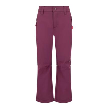 PANTALON SOFTSHELL DE RANDONNEE ENFANT 6 -14 ans , KIDSFJELL TROLLKIDS BORDEAUX