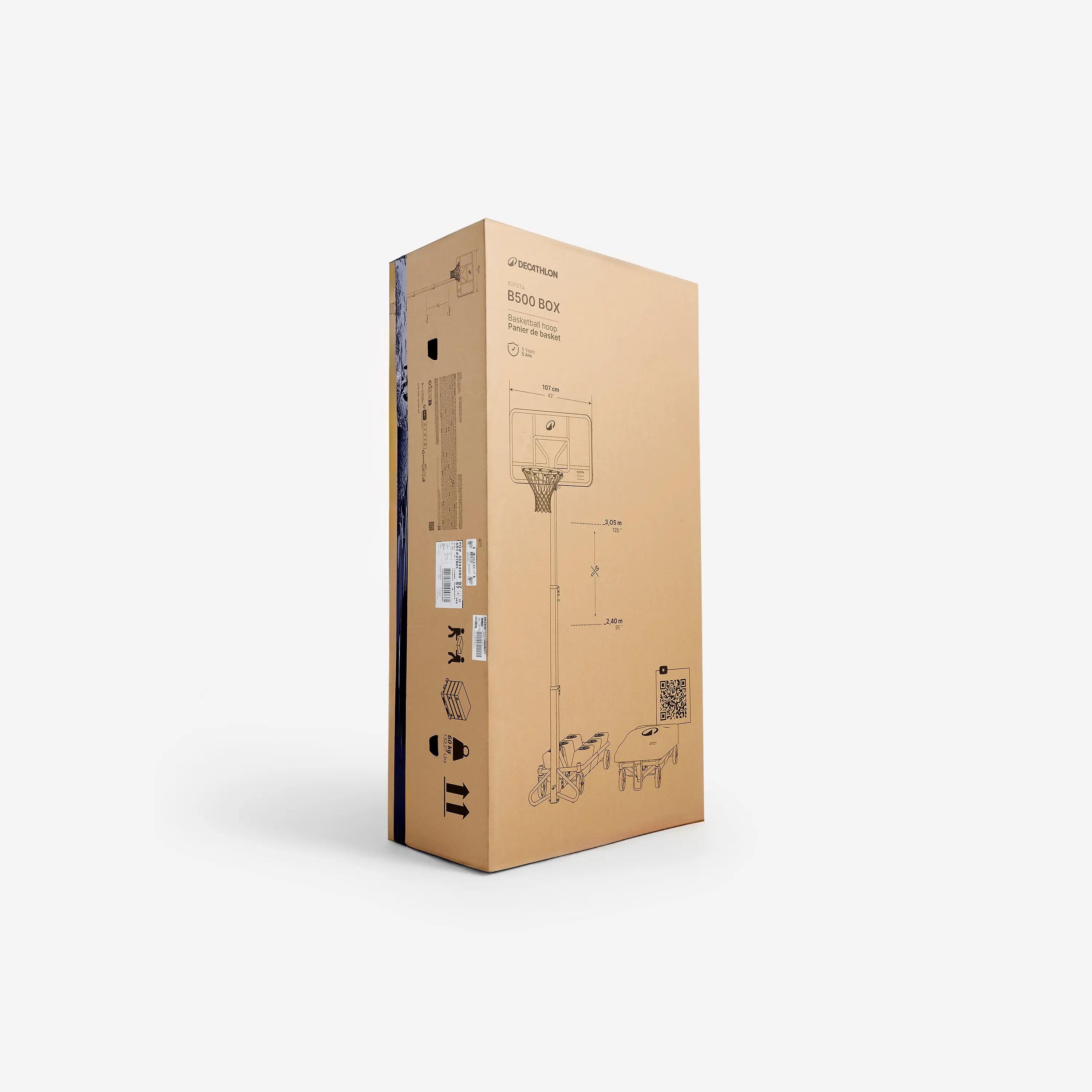 Kosárlabda palánk, 240 és 305 cm között állítható, összecsukható- B500 Easy Box 15/24