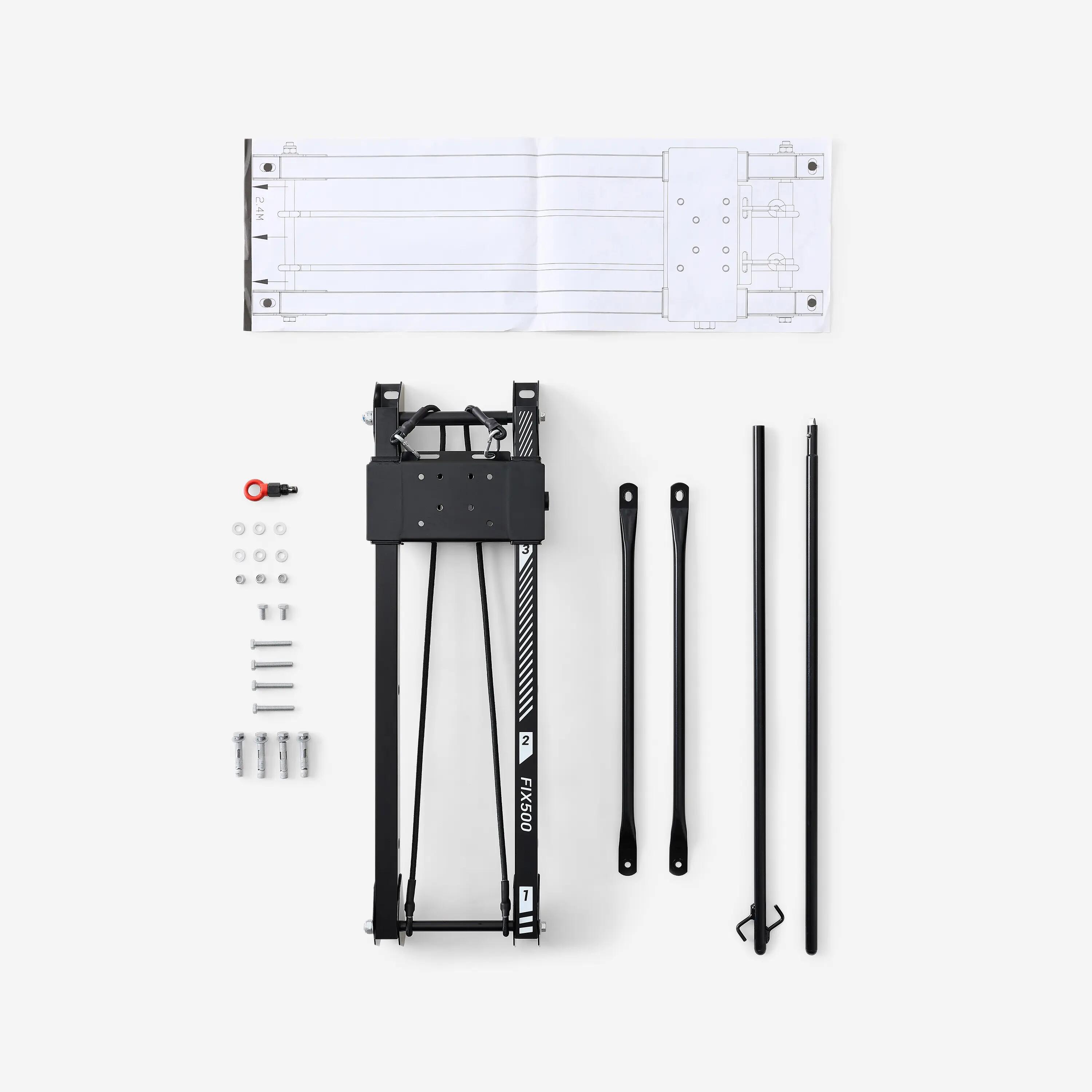 Supporto da muro canestro basket compatibile SB100 & SB700 3 altezze di gioco 4/7