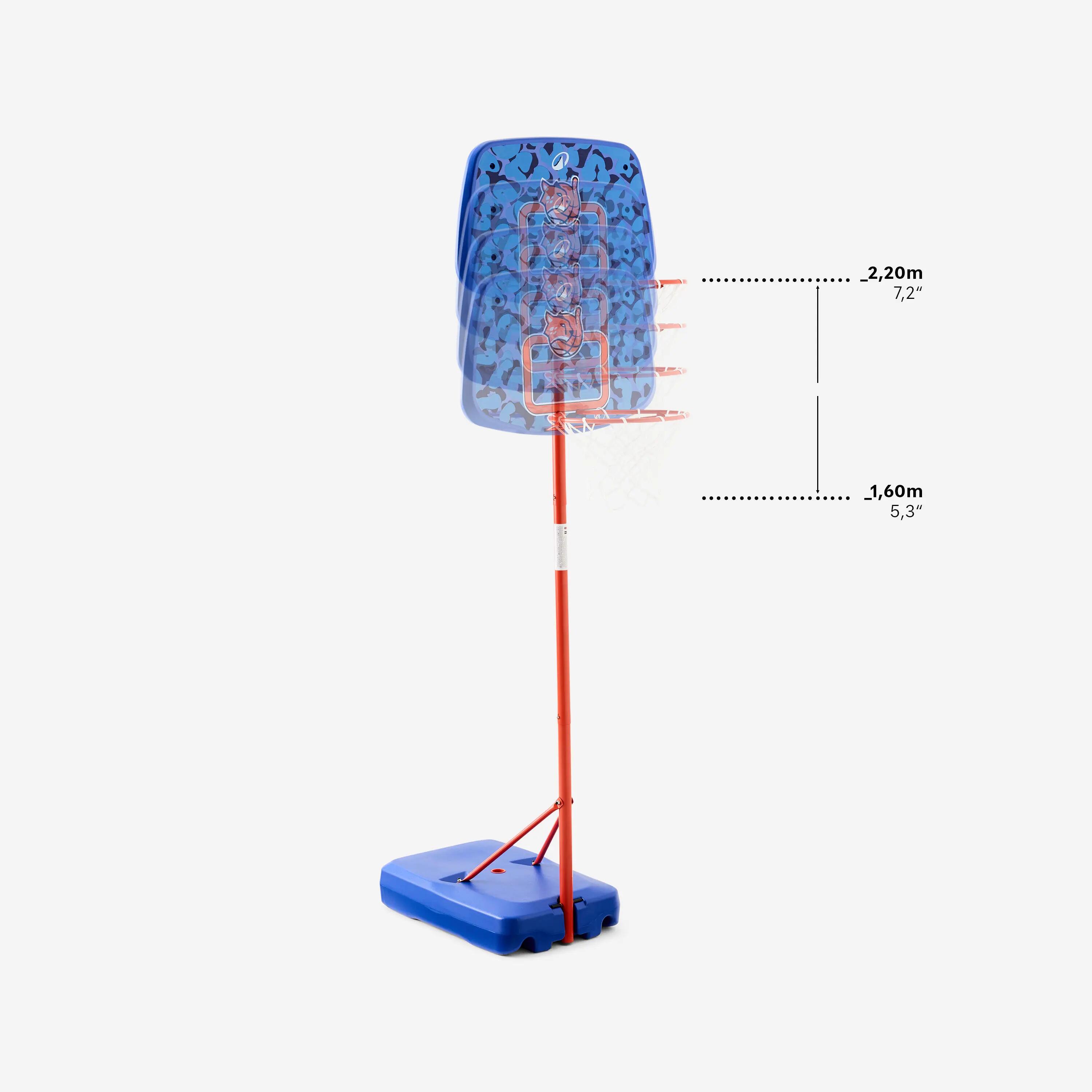 Tablero de baloncesto con base ajustable para niños Tarmak K500 Azul 2/13