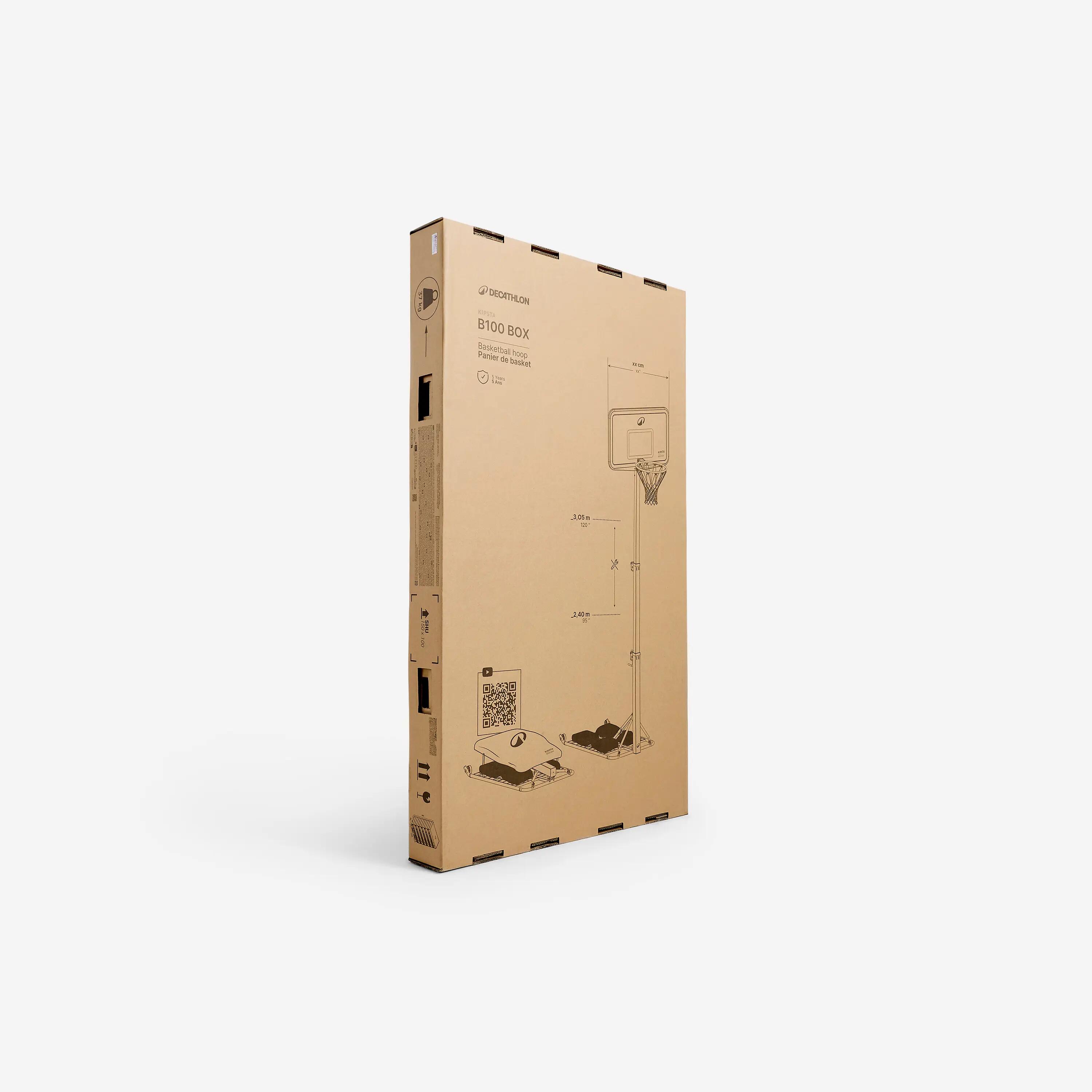 Kosárlabda palánk, 240 - 305 cm között állítható, összecsukható - B100 Easy Box 14/21