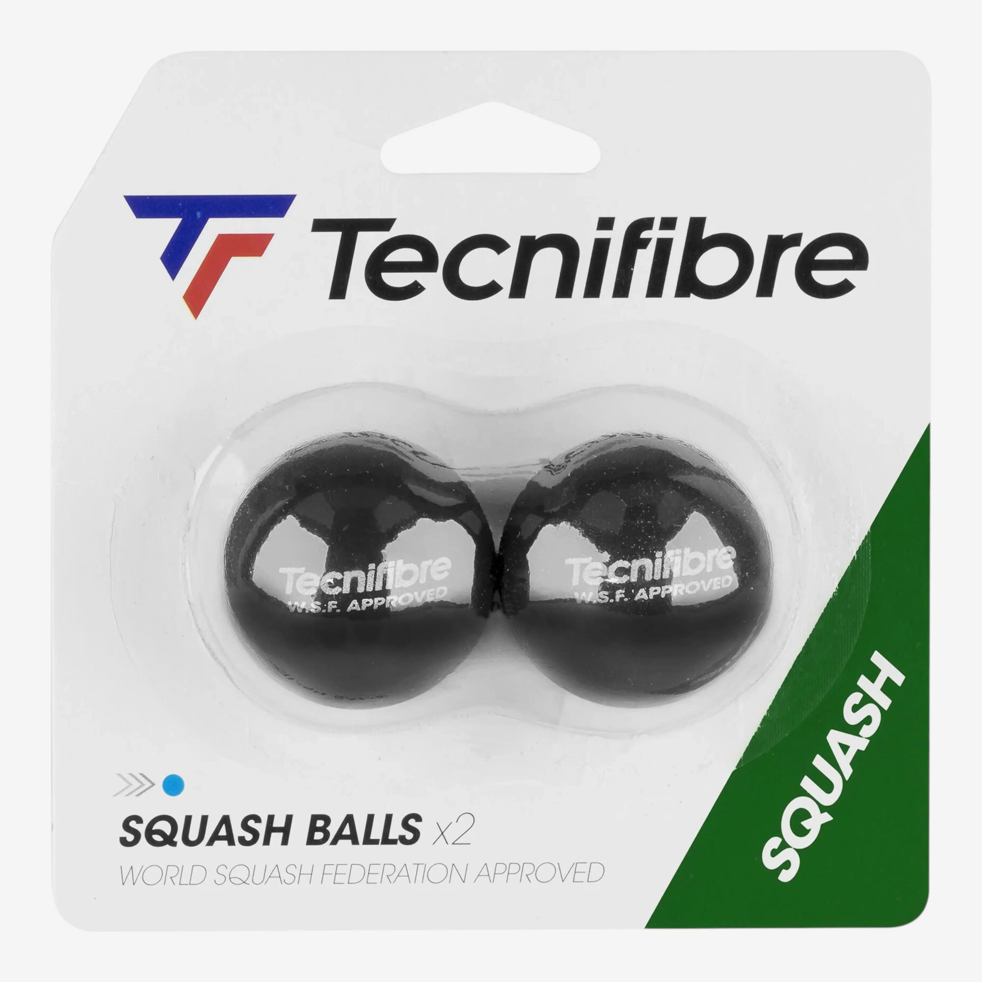 Minge de squash Tecnifibre punct albastru x2 - Imagine 1