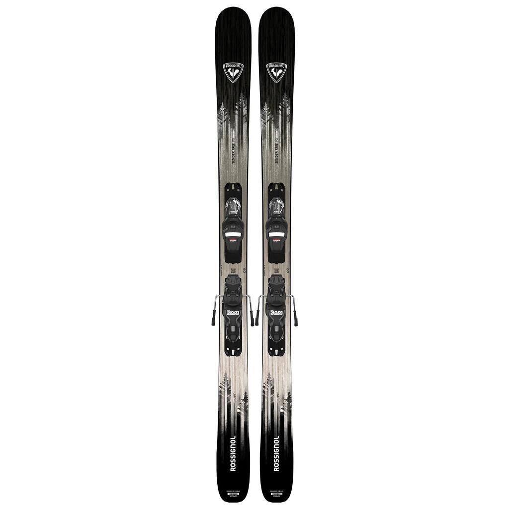 Freeride/freestyle ski with bindings, Rossignol Sender Free 90, Beige and Black