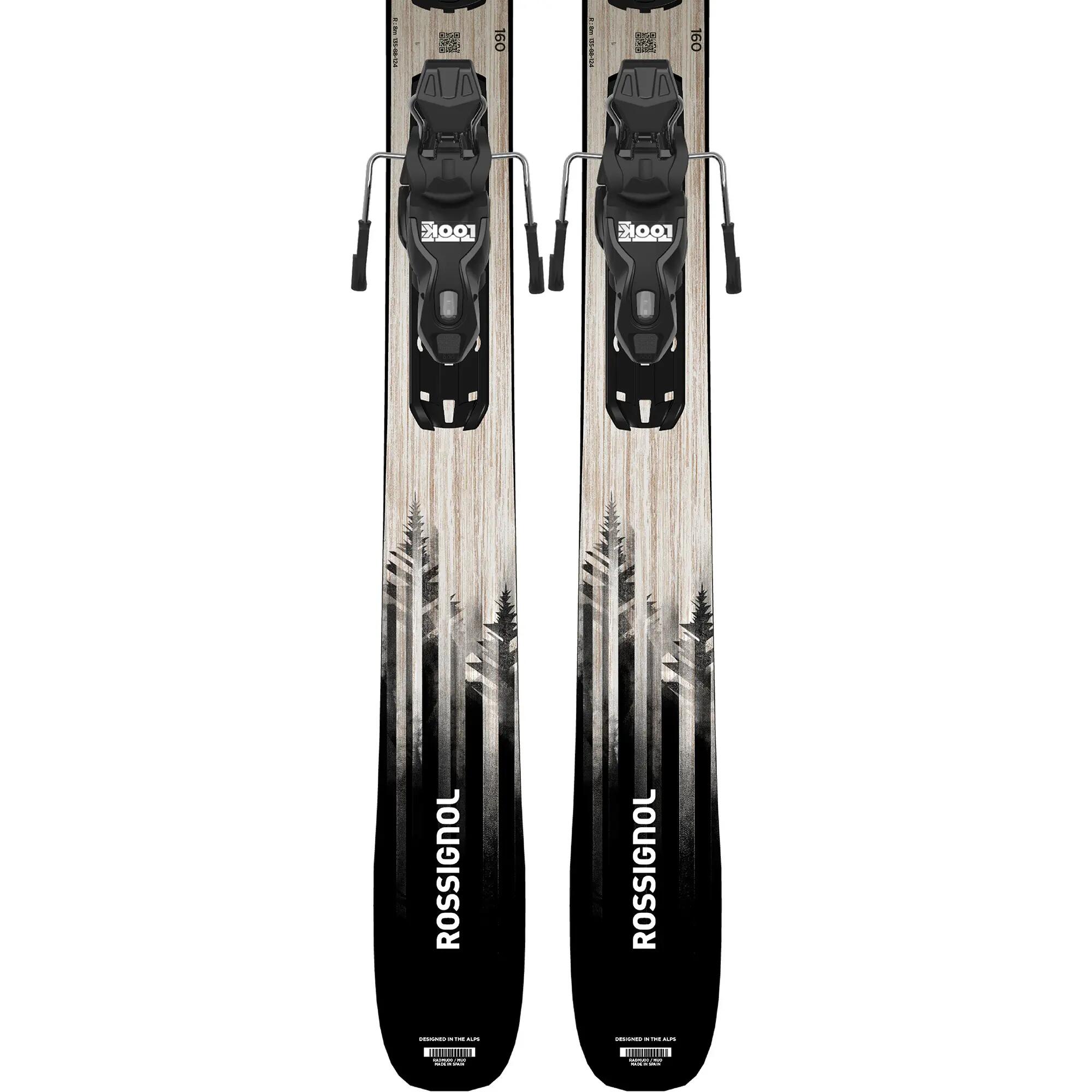 Ski Freeride/freestyle avec fixations, Rossignol Sender Free 90, beige et noir 4/4