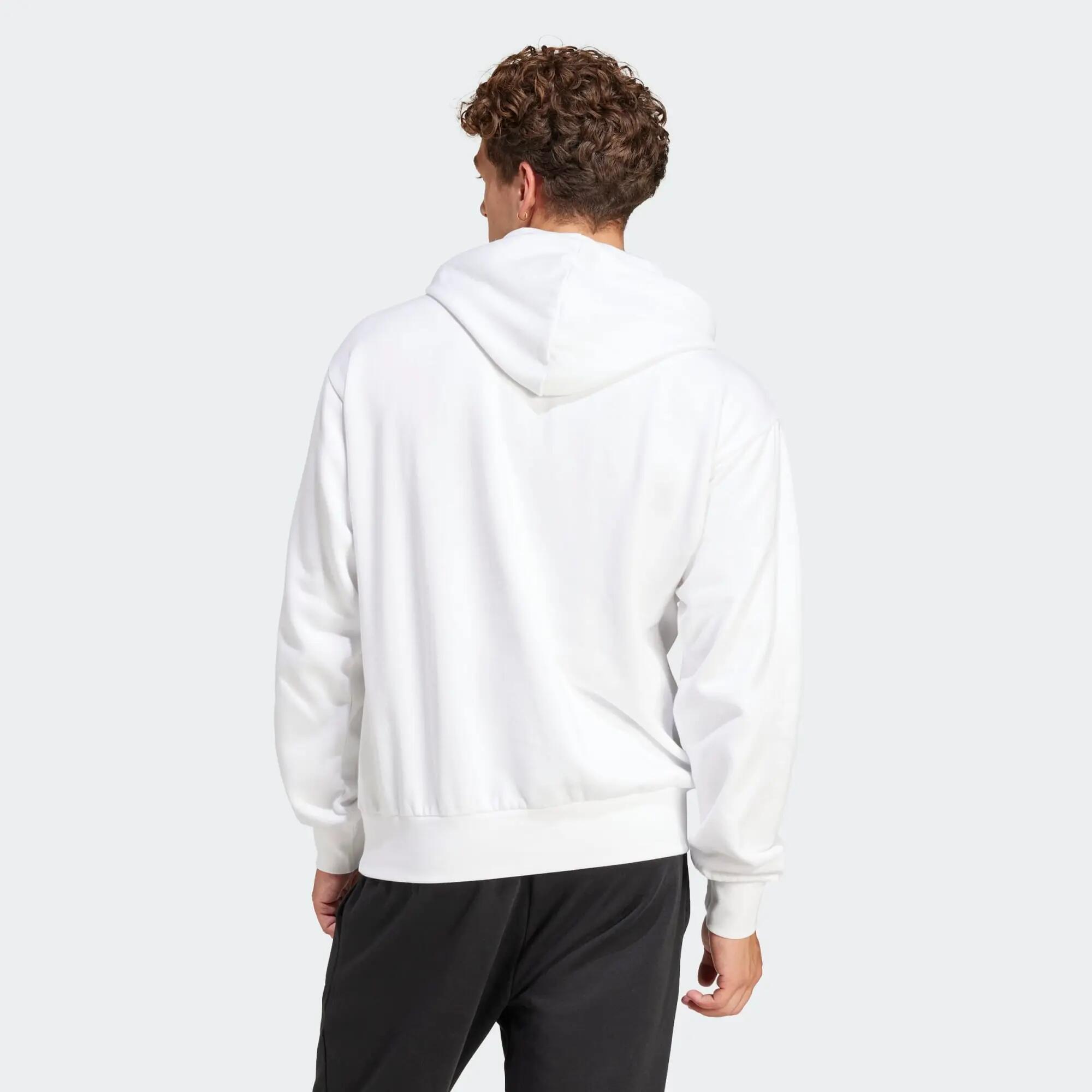 Sweat à capuche molletonné homme Adidas Essentials Feelcozy Blanc 6/6