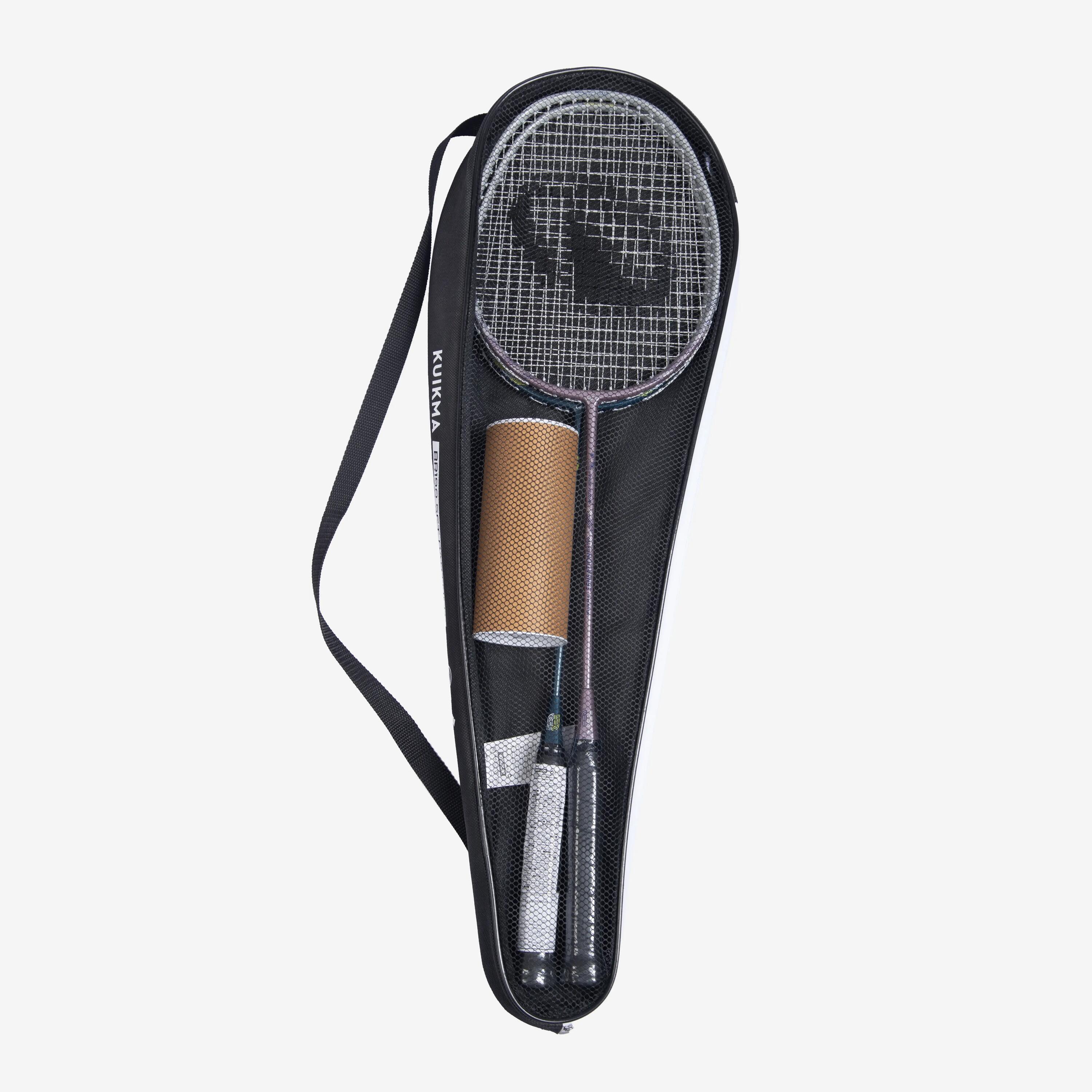 ADULT BADMINTON RACKET BR 190 SET PARTNER GREEN PURPLE -  1