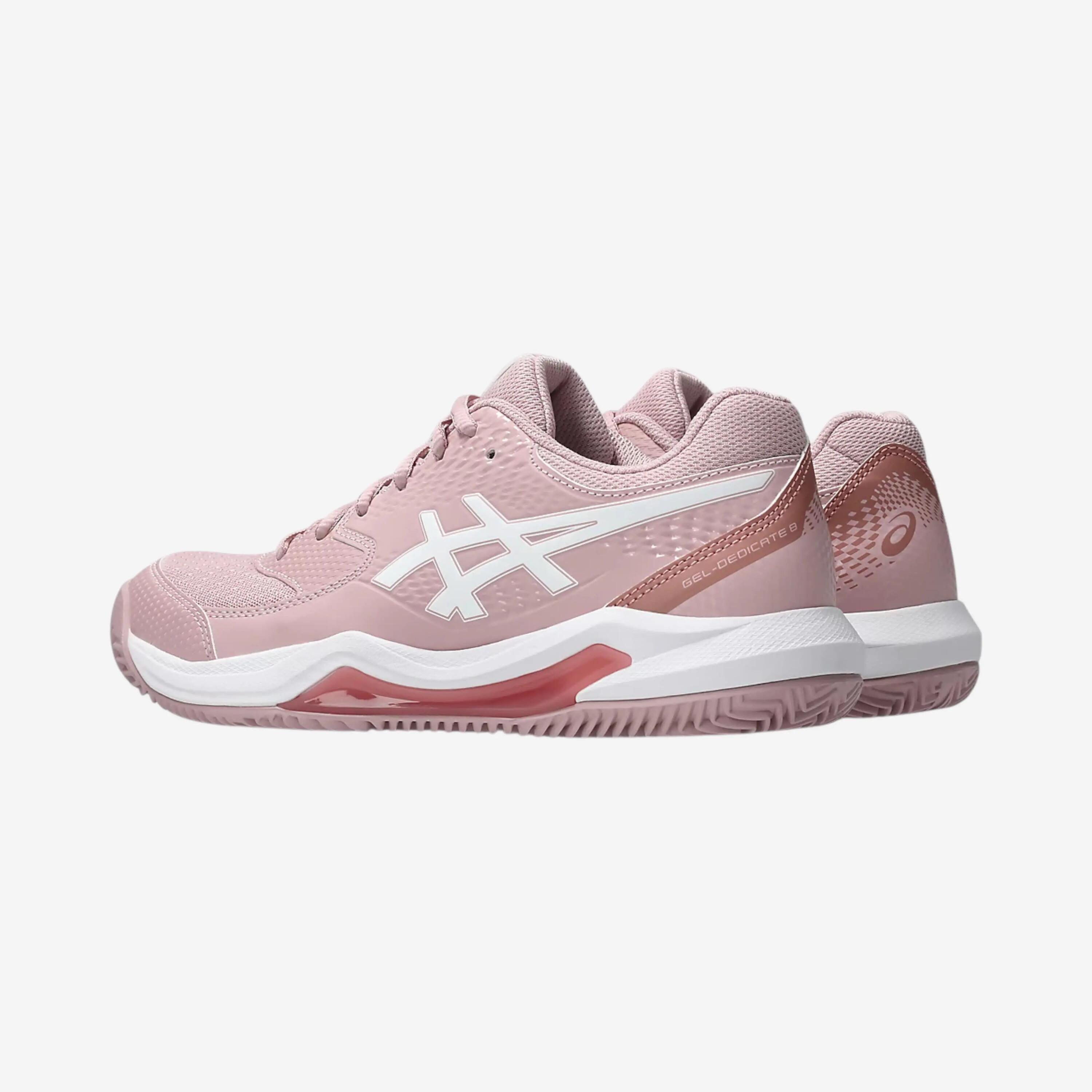 Chaussures de tennis terre battue femme - Asics Gel Dedicate 8 rose 4/8