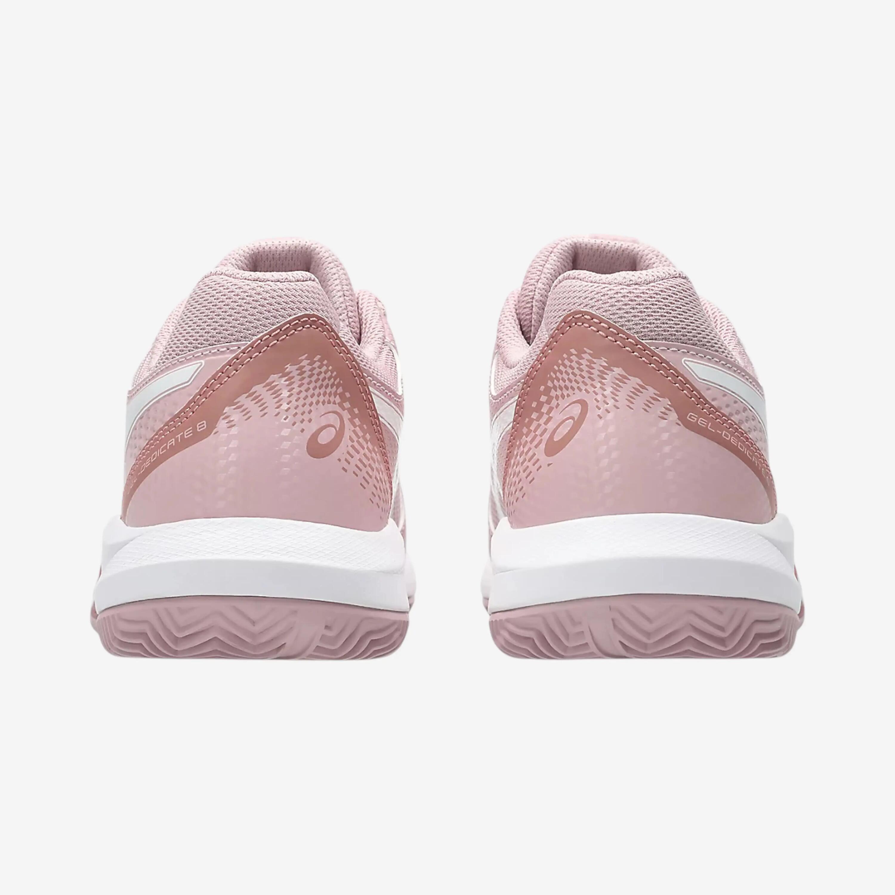 Chaussures de tennis terre battue femme - Asics Gel Dedicate 8 rose 8/8