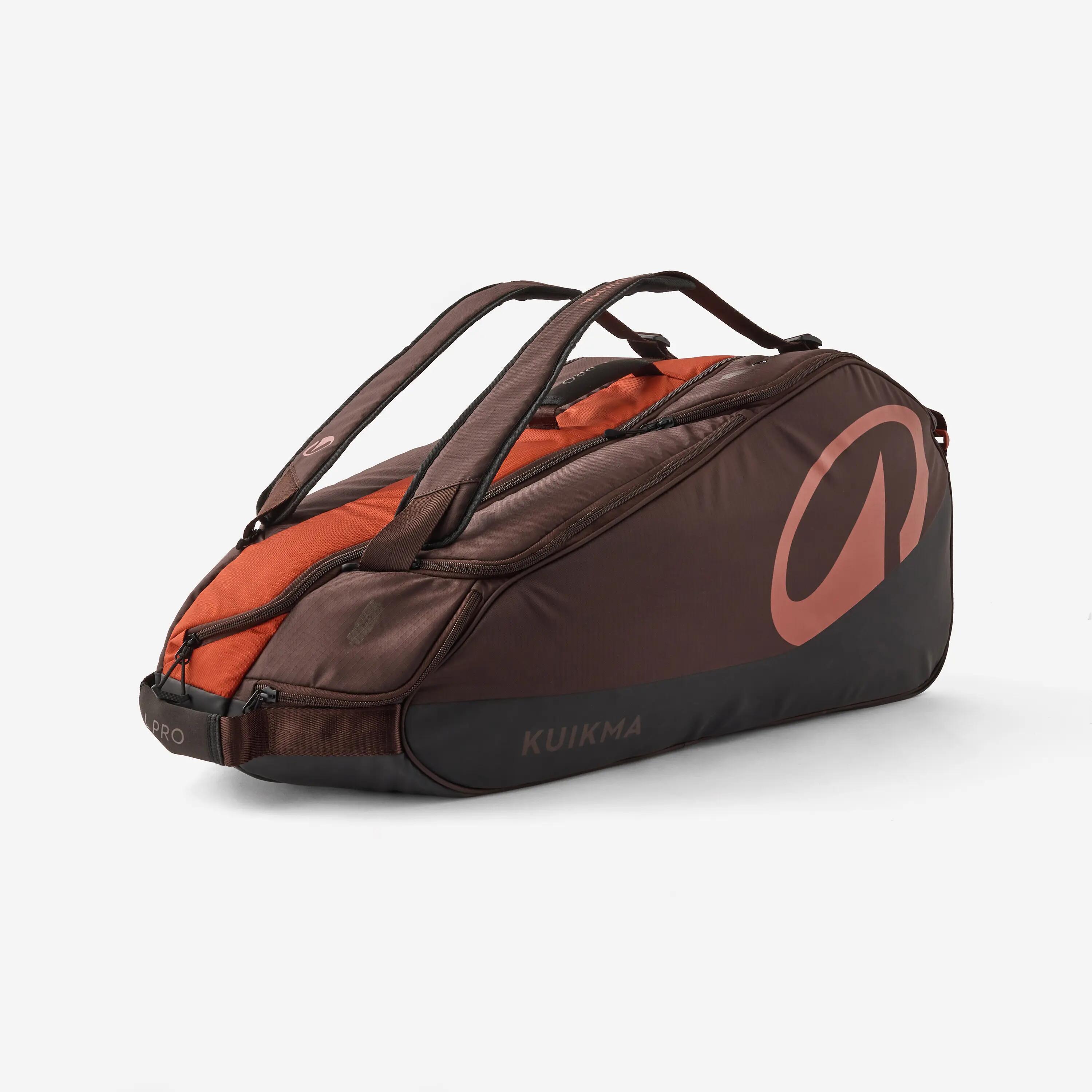 Insulated 9-Racket Tennis Bag L Pro - Brown/Orange -  1