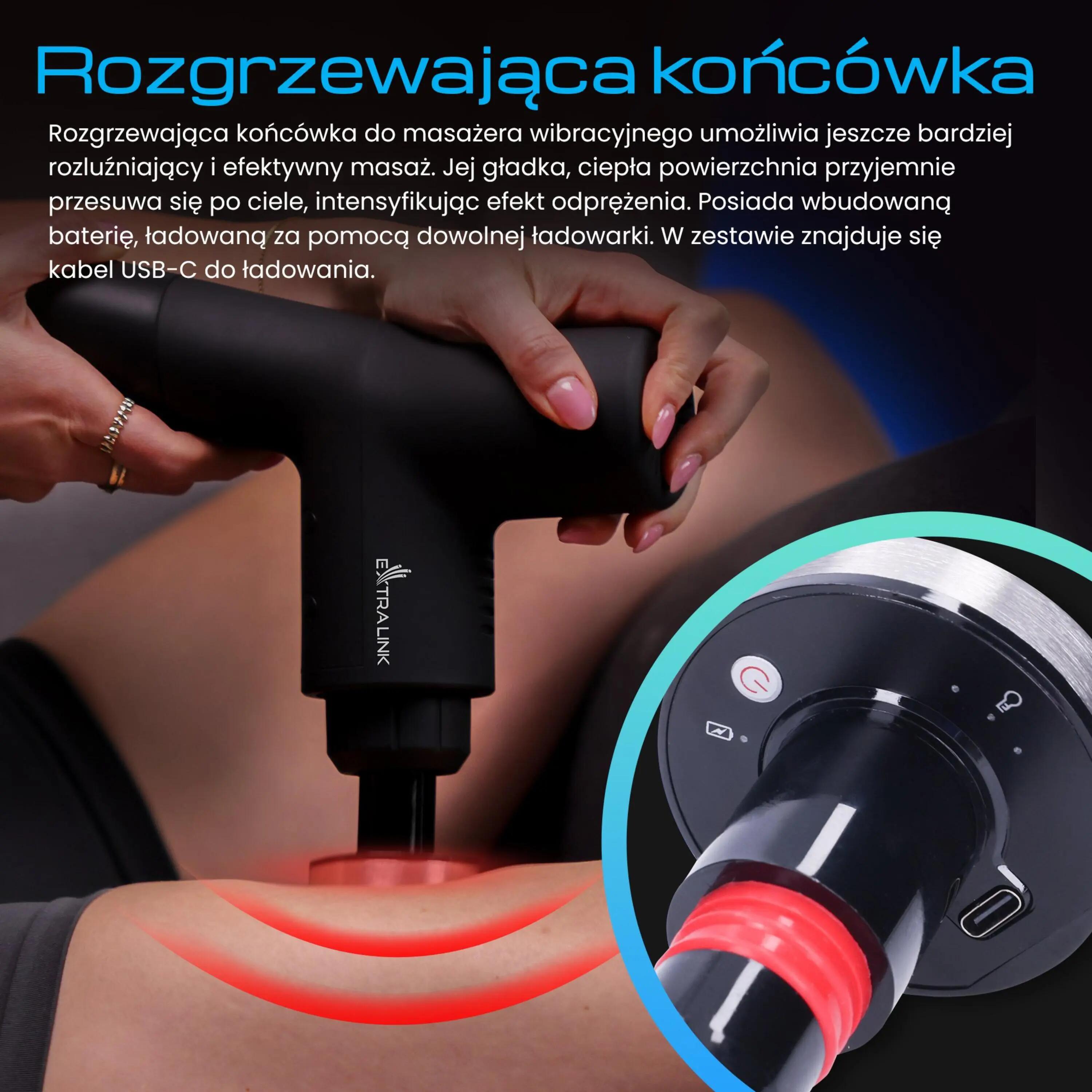 Extralink Gymgun Fit 2.0 Pro - pistolet do masażu 6/9
