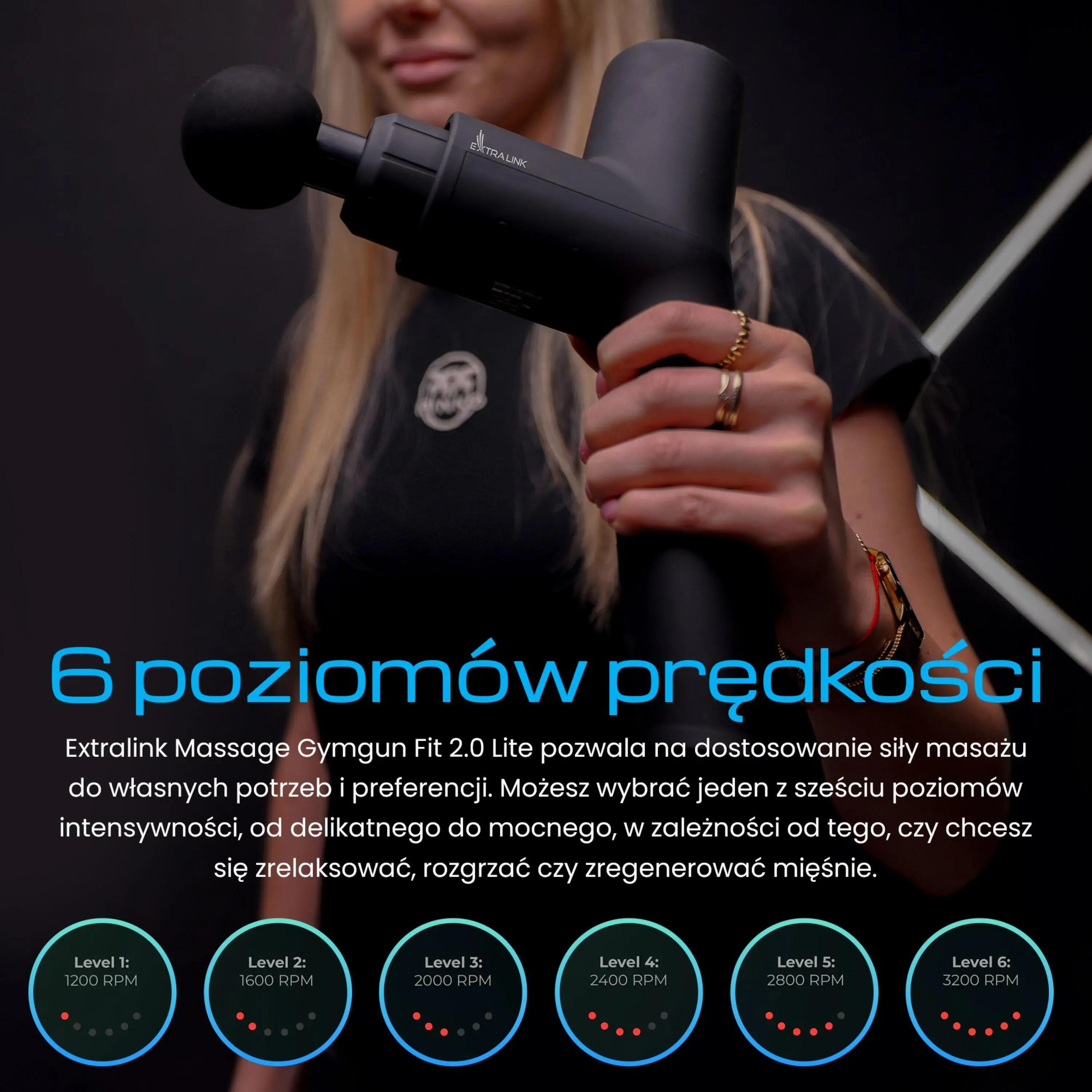 Extralink Gymgun Fit 2.0 Pro - pistolet do masażu 4/9