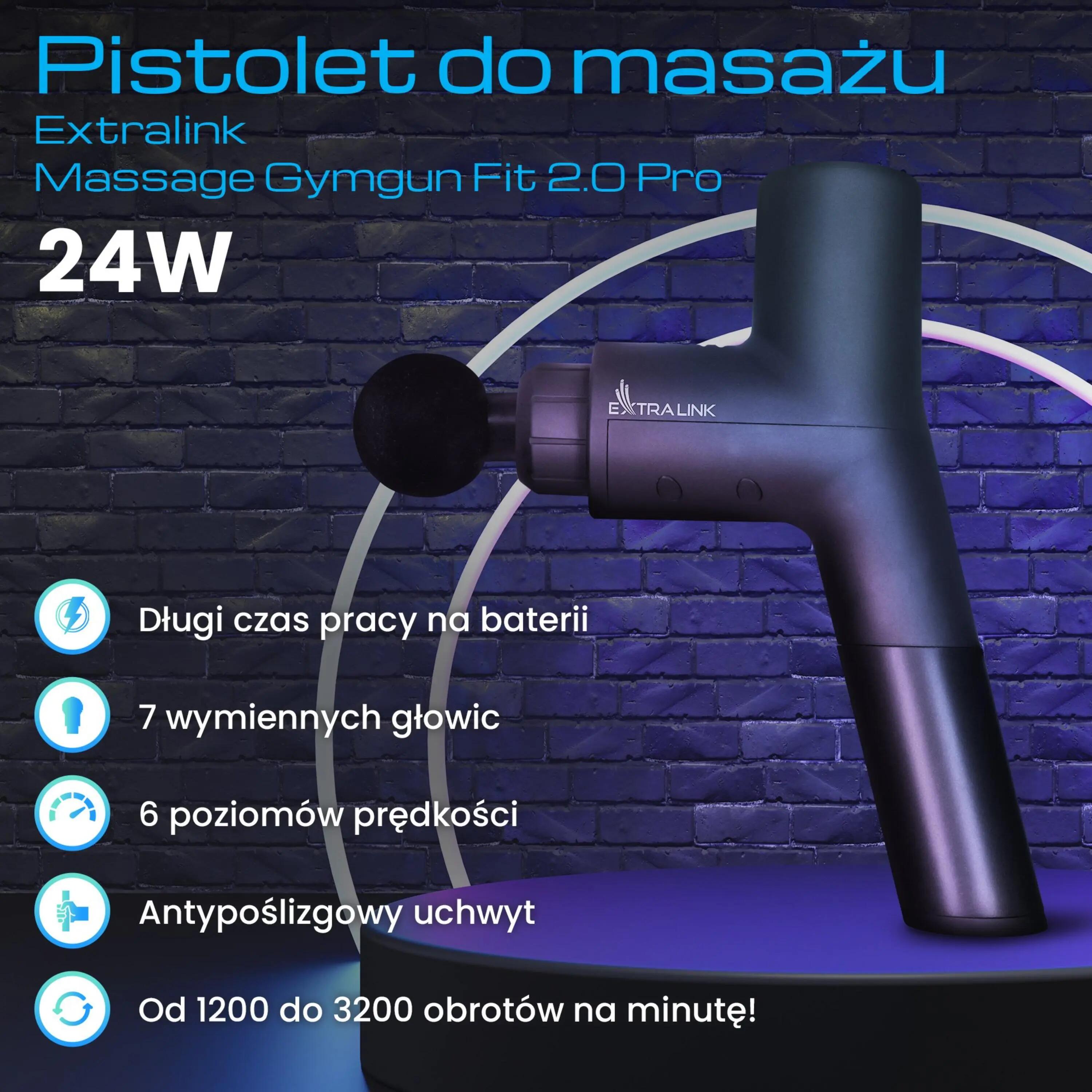 Extralink Gymgun Fit 2.0 Pro - pistolet do masażu 2/9