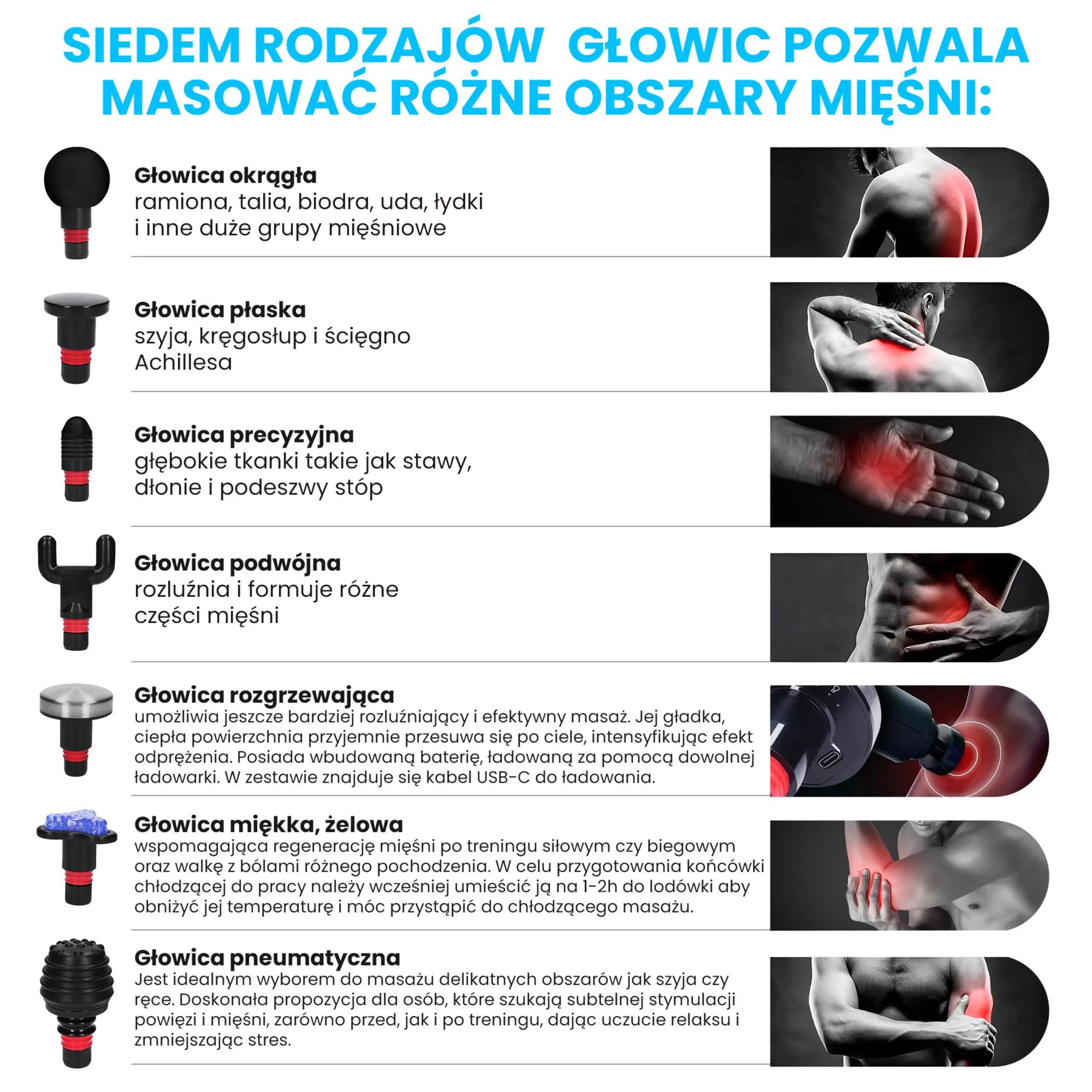Extralink Gymgun Fit 2.0 Pro - pistolet do masażu 9/9