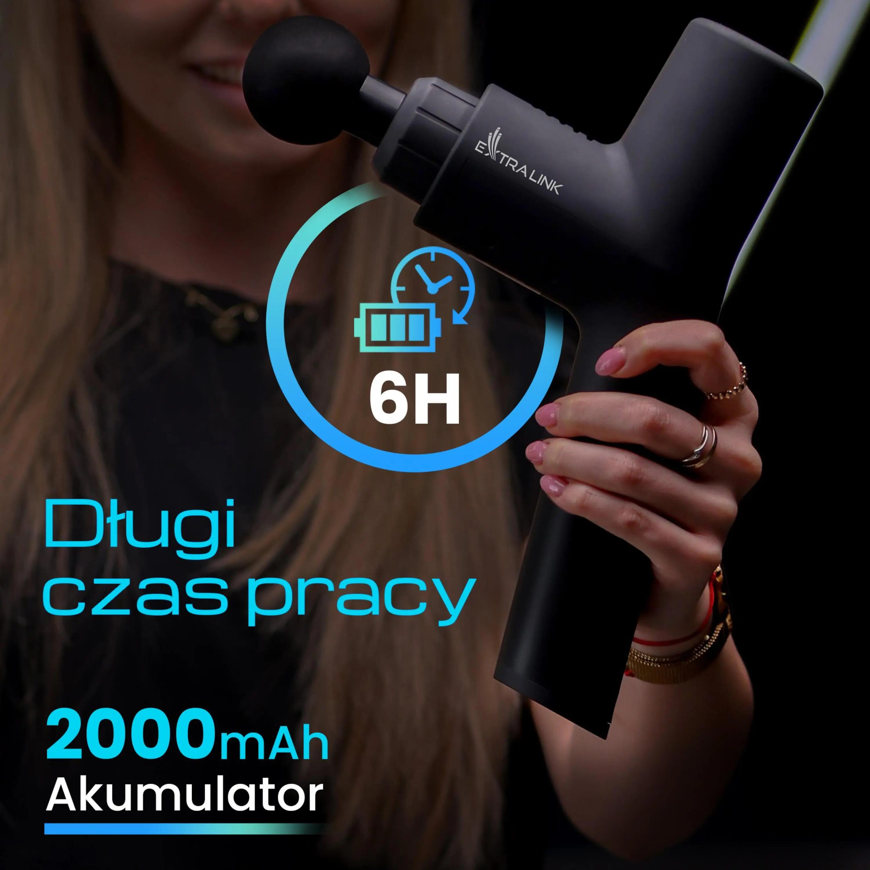 Extralink Gymgun Fit 2.0 Pro - pistolet do masażu 3/9